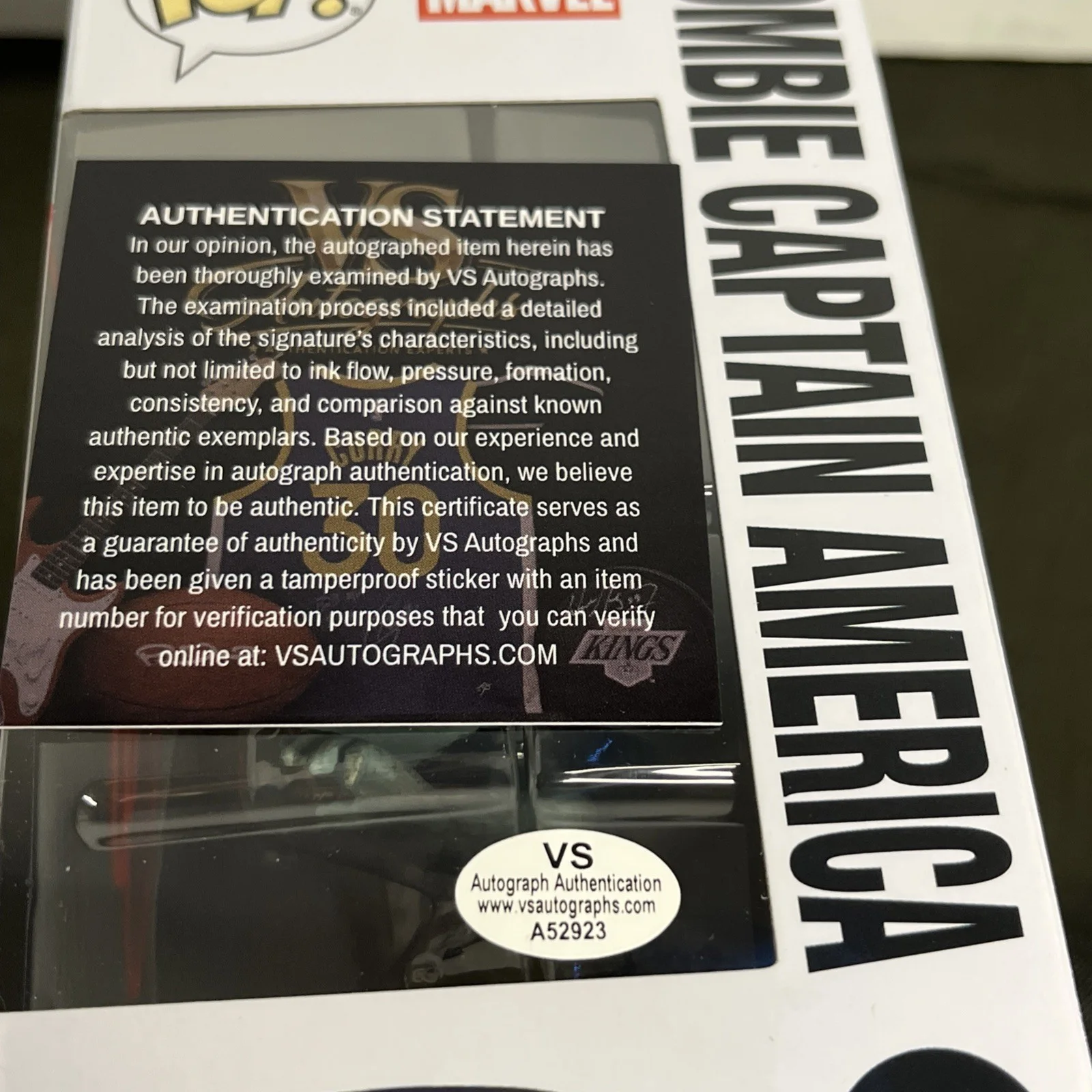 Chris Evans — Chris Evans Autographed Zombie Captain America Funko Pop! #1554 With COA, image 2