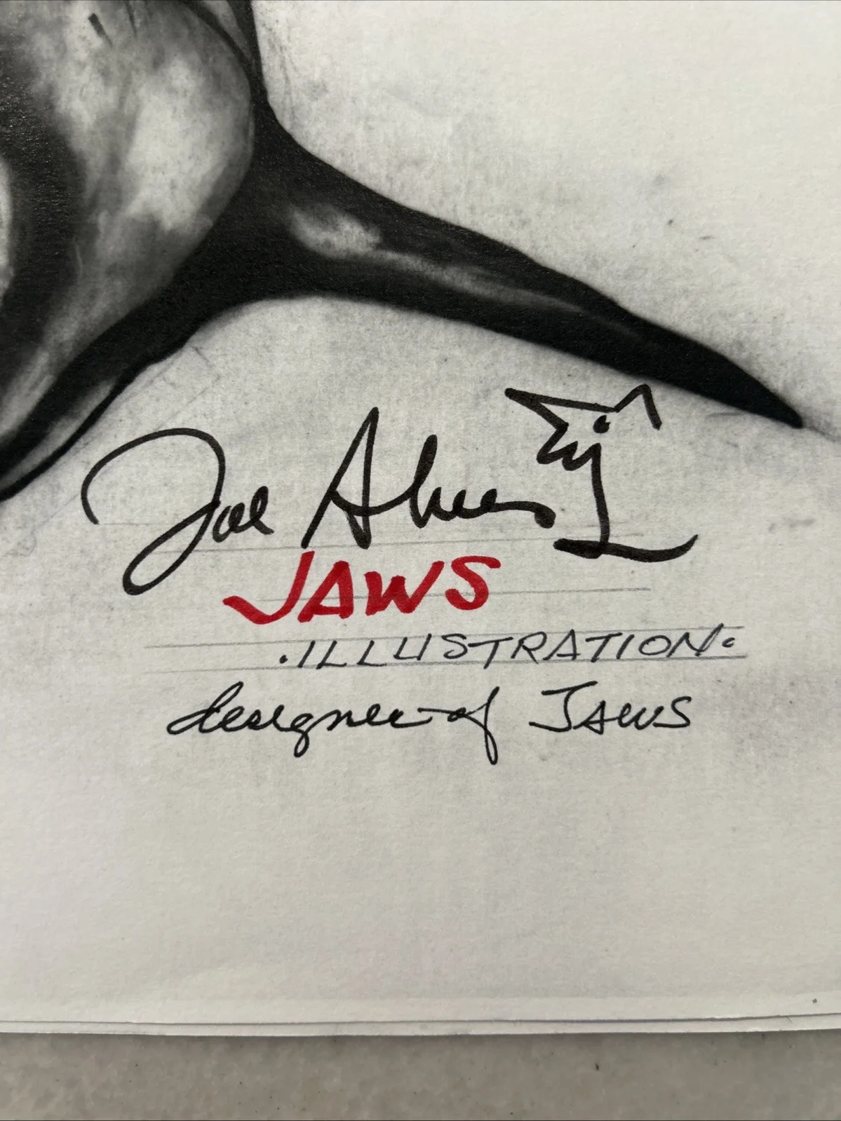 "Jaws" Joe Alves Hand Signed 11x17 Color Print, изображение 2