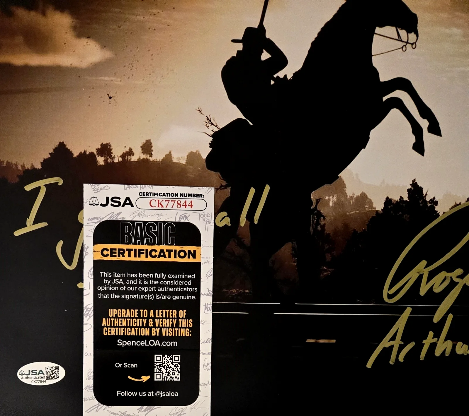 Roger Clark — Roger Clark Signed Photo Red Dead Redemption Arthur Morgan Autograph JSA COA 844, image 2