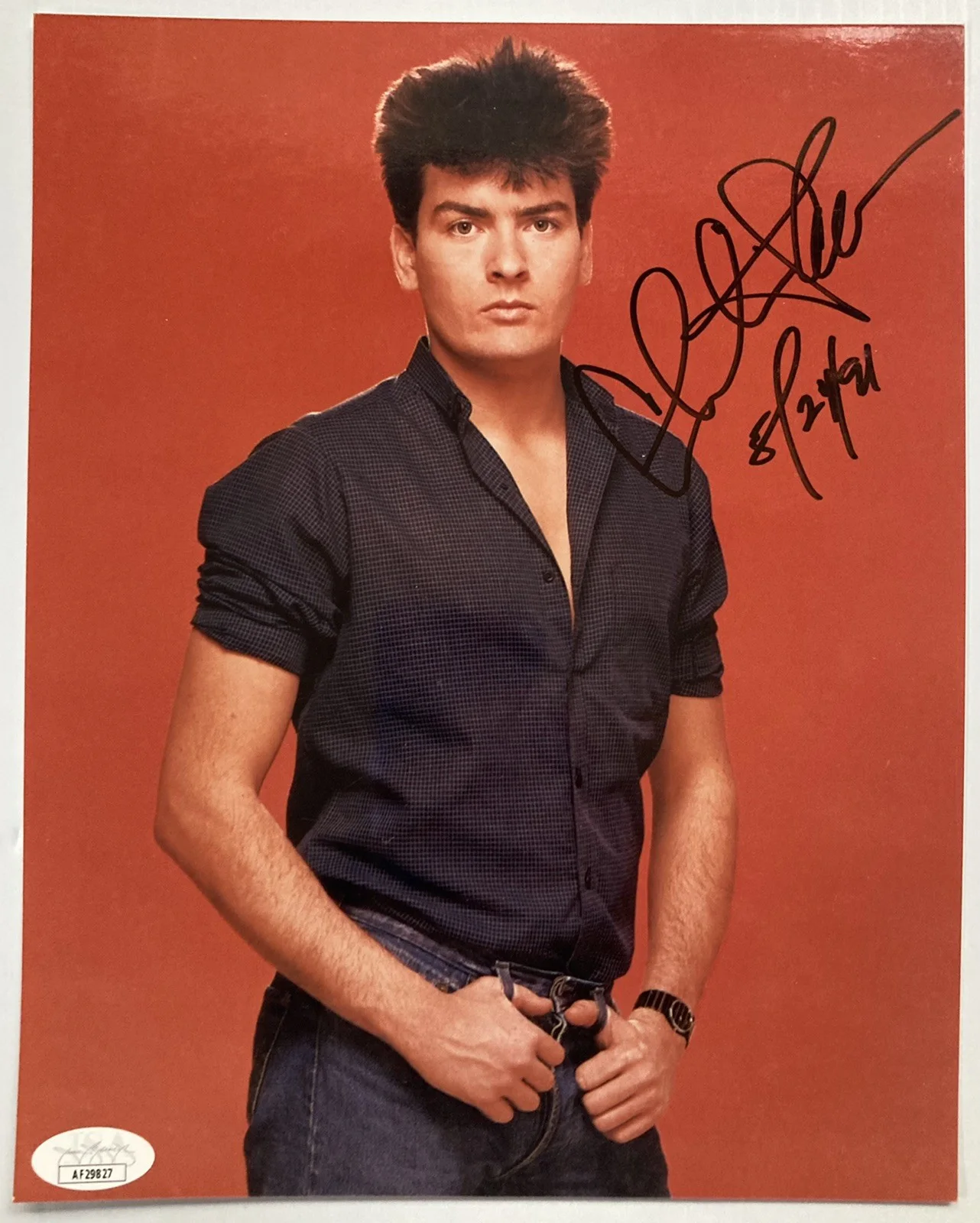 Charlie Sheen — Winning! Actor Charlie Sheen Signed Autograph 8x10 Photo - JSA Cert - FREE S&H!, image 2