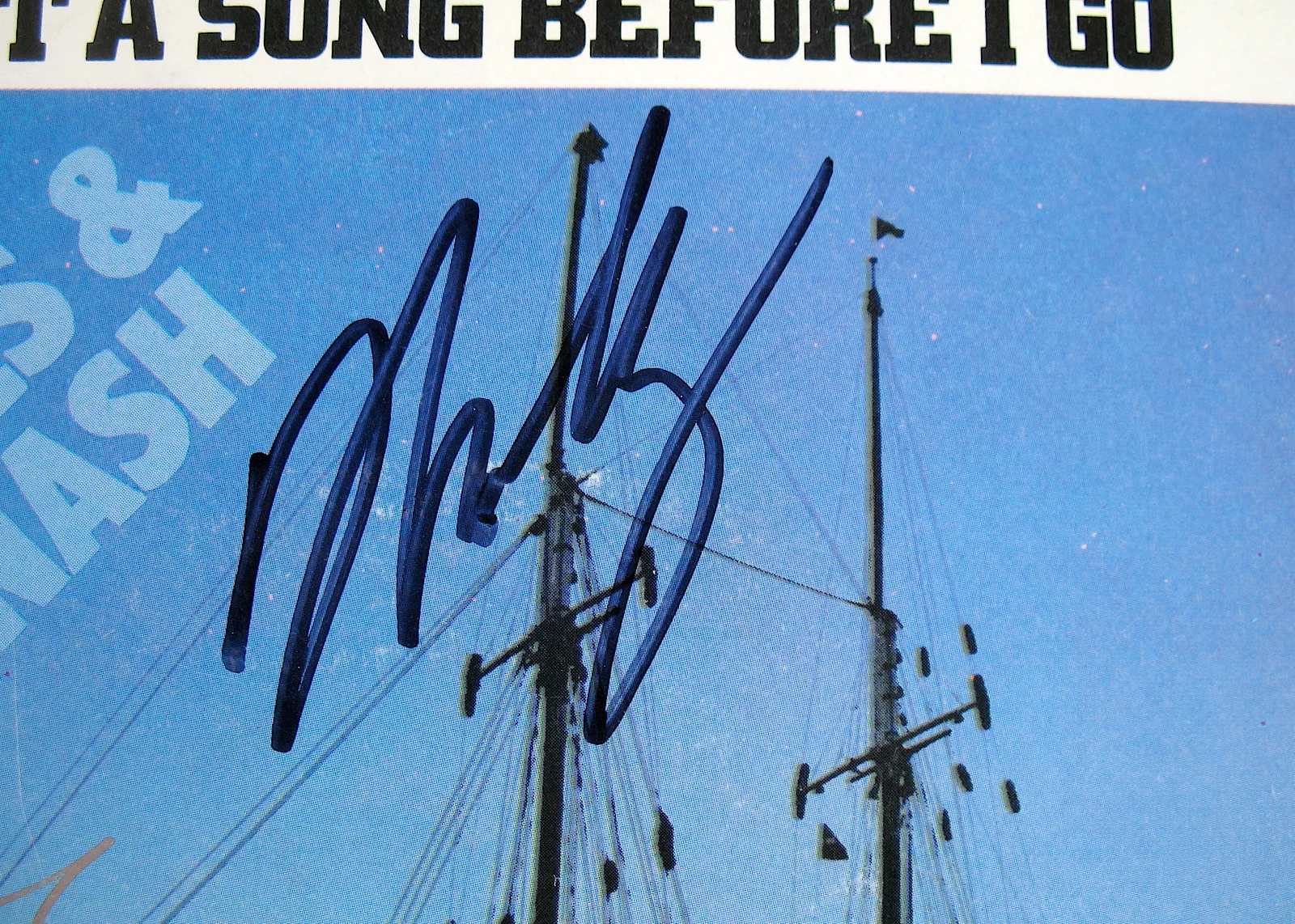 DAVID CROSBY, STILLS + NASH~Signed JUST A SONG BEFORE I GO Picture Sleeve w/COA, изображение 2