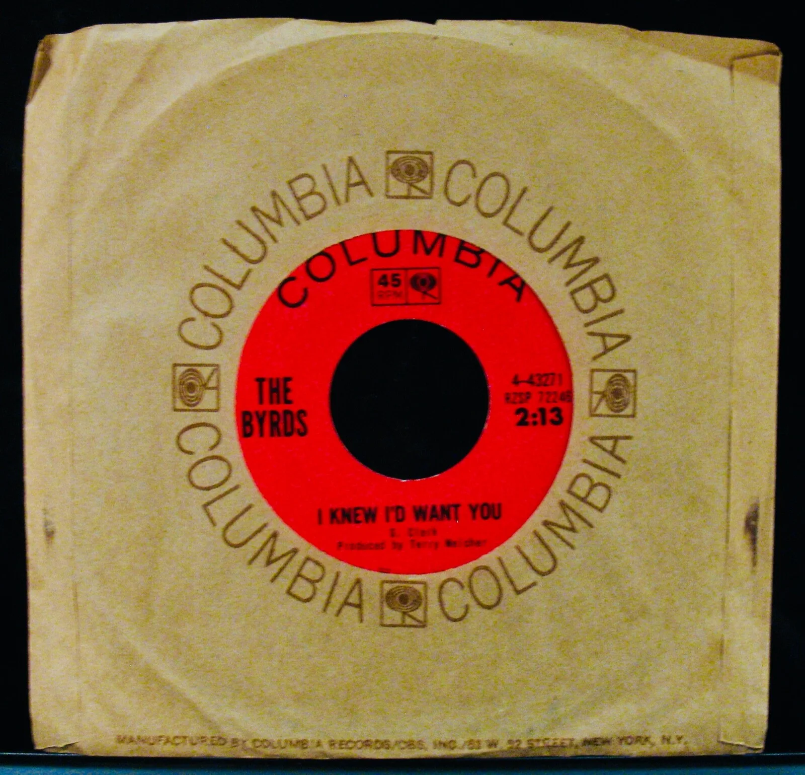 THE BYRDS ✦ DAVID CROSBY Signed MR. TAMBOURINE MAN Record Sleeve & 45, изображение 2