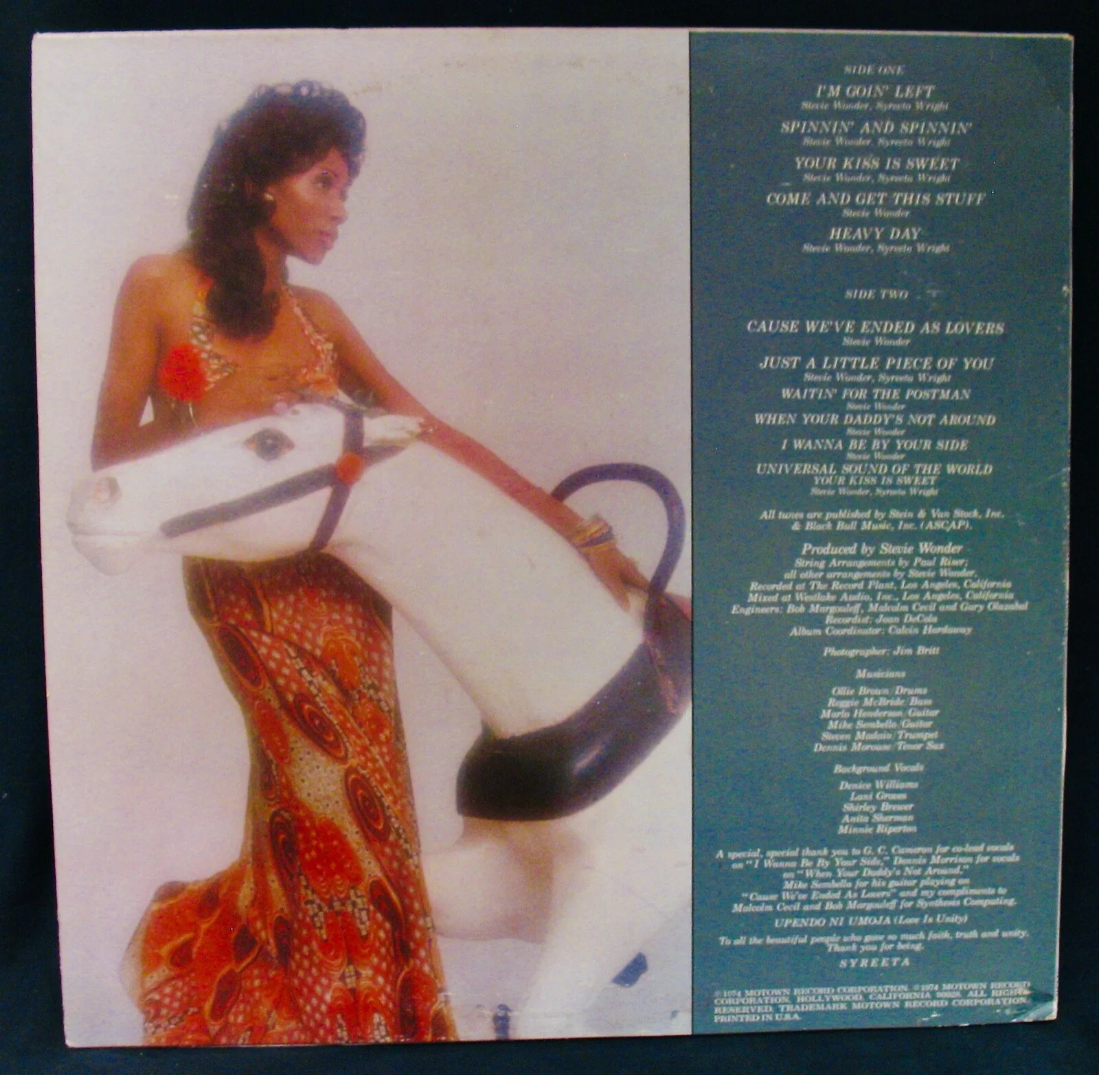 STEVIE WONDER • Autographed SYREETA Album~With Hologram/COA~Soul~Funk~Motown, изображение 5