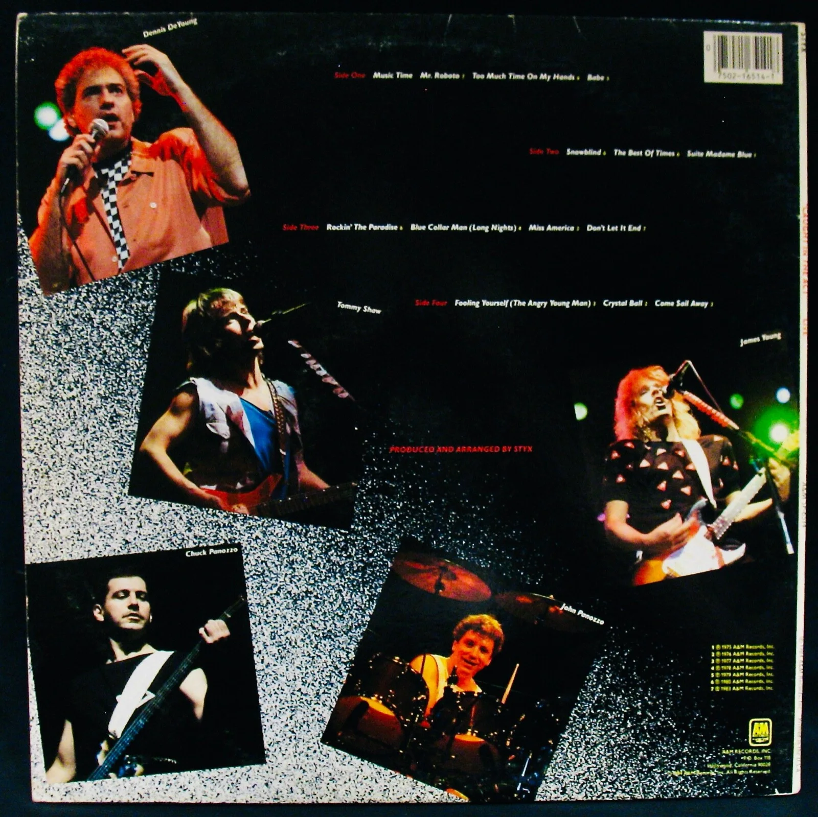 STYX • Autographed CAUGHT IN THE ACT Double Album By Four~w/COA Hologram, изображение 5