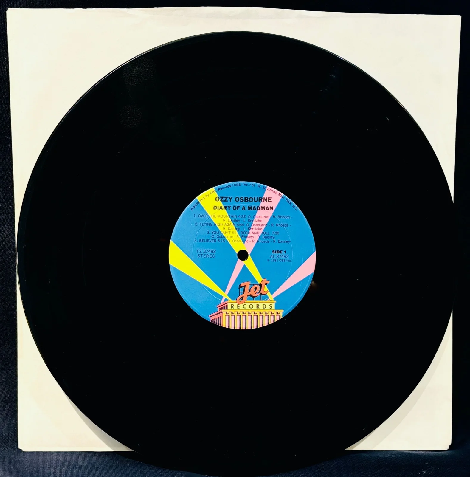 OZZY OSBOURNE~Signed DIARY OF A MADMAN Vinyl Record~BLACK SABBATH~Heavy Metal, изображение 2
