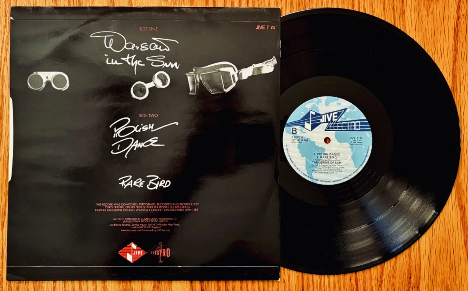 TANGERINE DREAM~Edgar Froese Signed WARSAW IN THE SUN Maxi Single Album~Prog, изображение 2