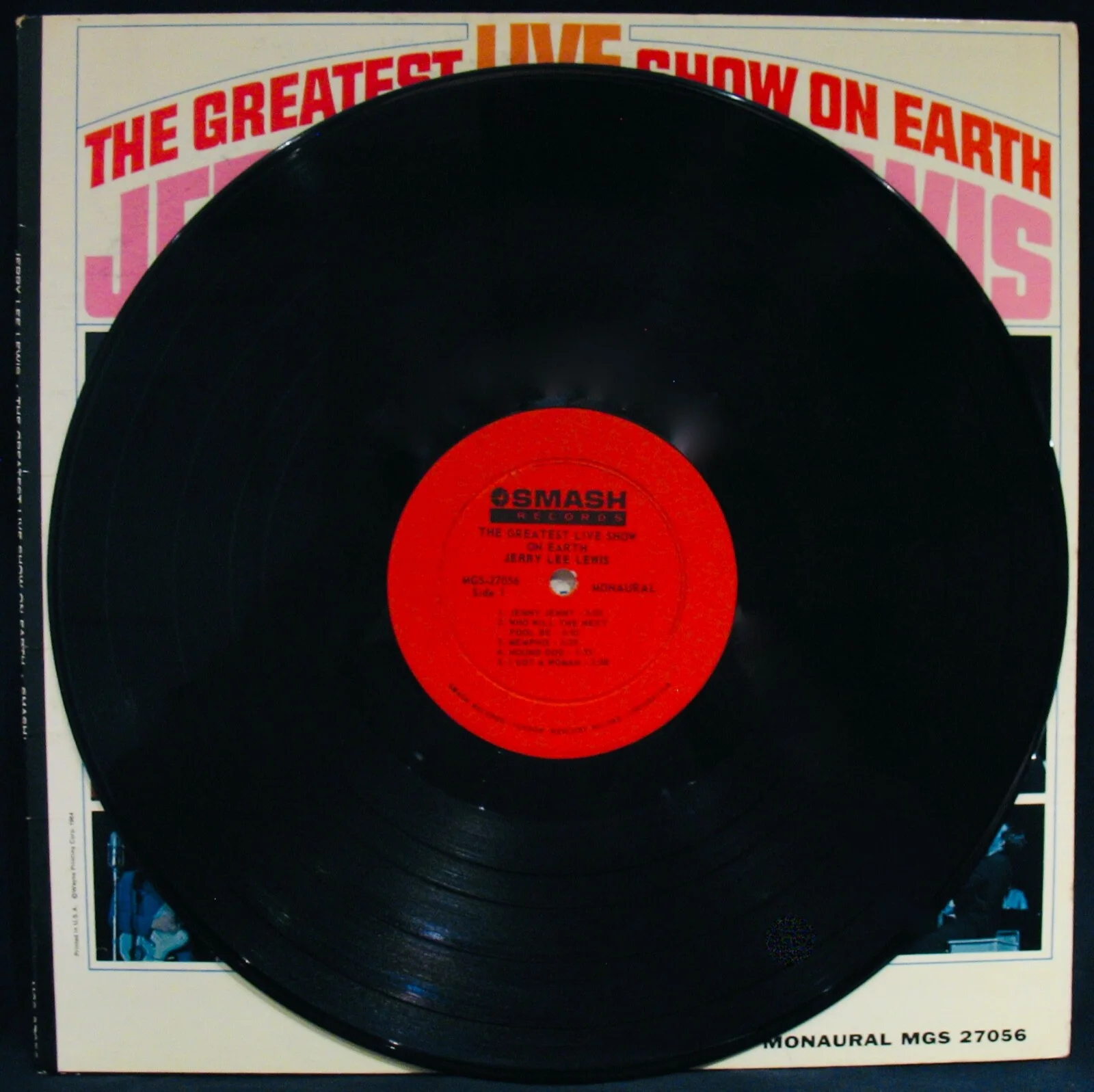 JERRY LEE LEWIS Autographed THE GREATEST LIVE SHOW ON EARTH Album~The Killer, изображение 2