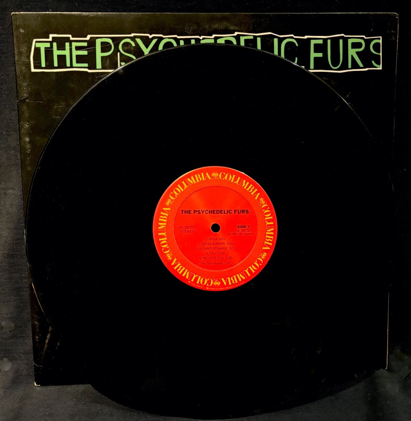 THE PSYCHEDELIC FURS~Richard & Tim Burton Signed MAIN DJ/Promo Record Album, изображение 2
