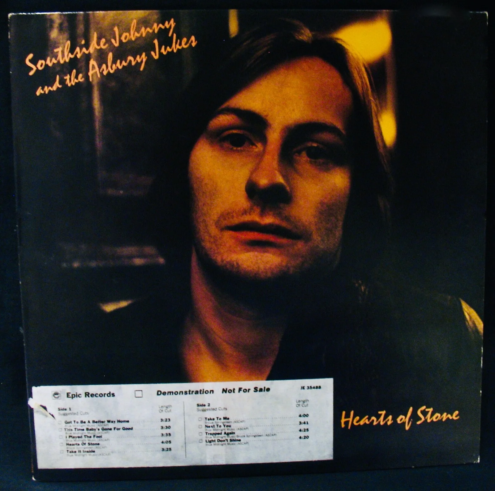 SOUTHSIDE JOHNNY & THE ASBURY JUKES Autographed HEARTS OF STONE Promo Album, изображение 3