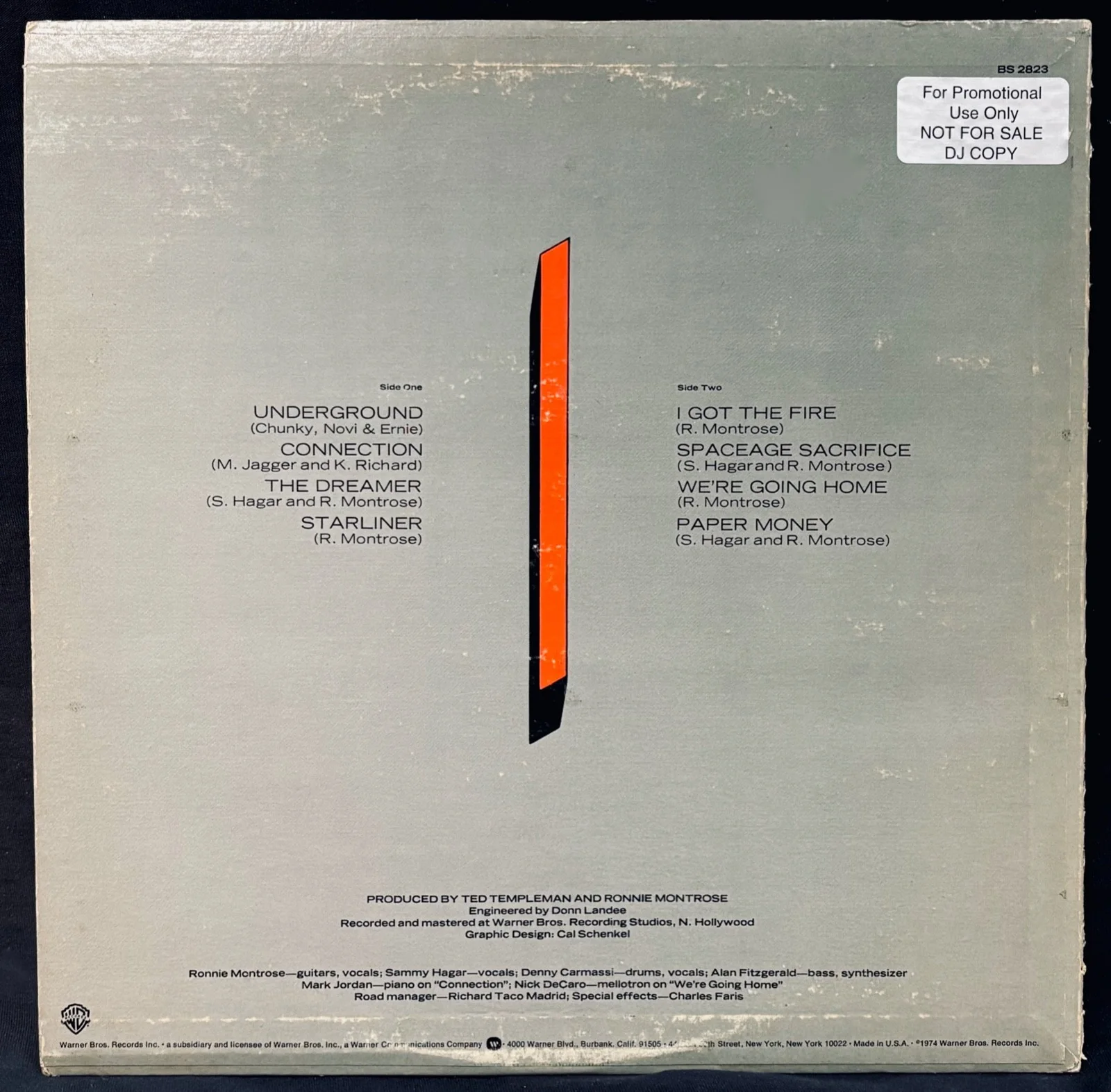 MONTROSE~Ronnie Montrose & Sammy Hagar Signed PAPER MONEY Promo/DJ Album, изображение 3
