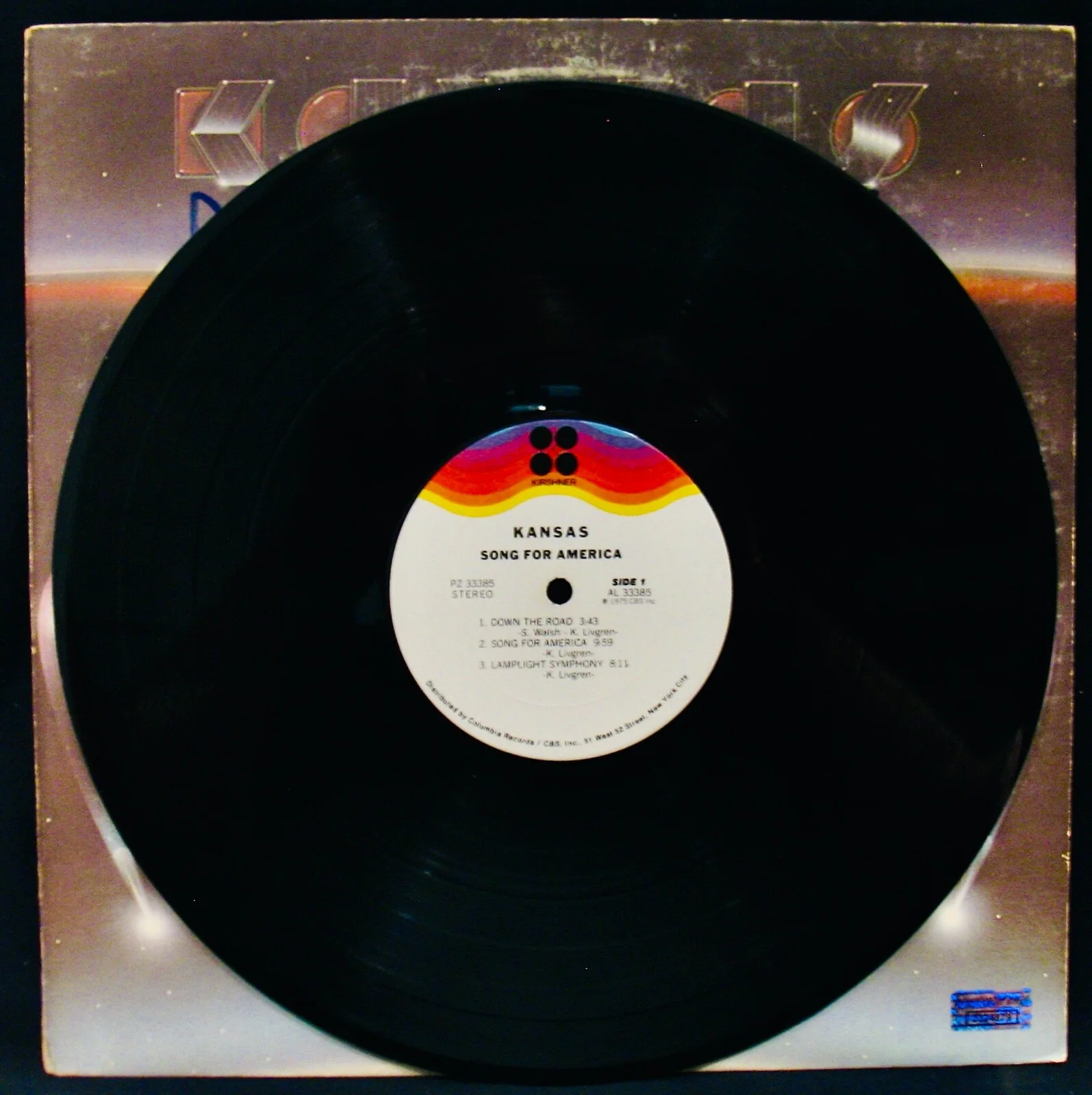 KANSAS • Autographed SONG FOR AMERICA Album by Steve Walsh & 4 Other Members~COA, изображение 3
