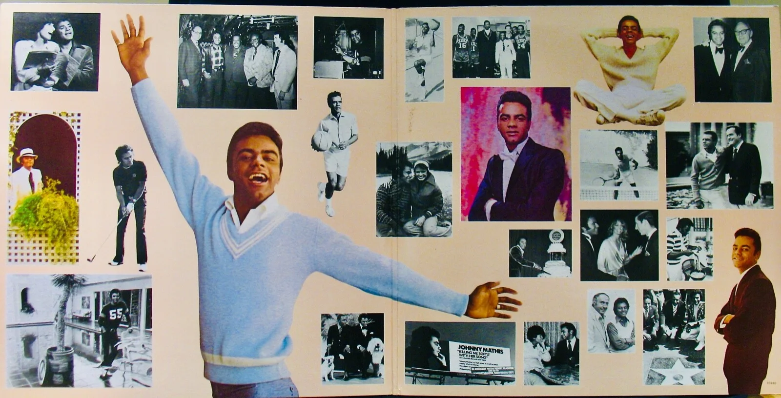 JOHNNY MATHIS~Autographed THE FIRST 25 YEARS Album Cover~w/COA+Hologram~Gay, изображение 3
