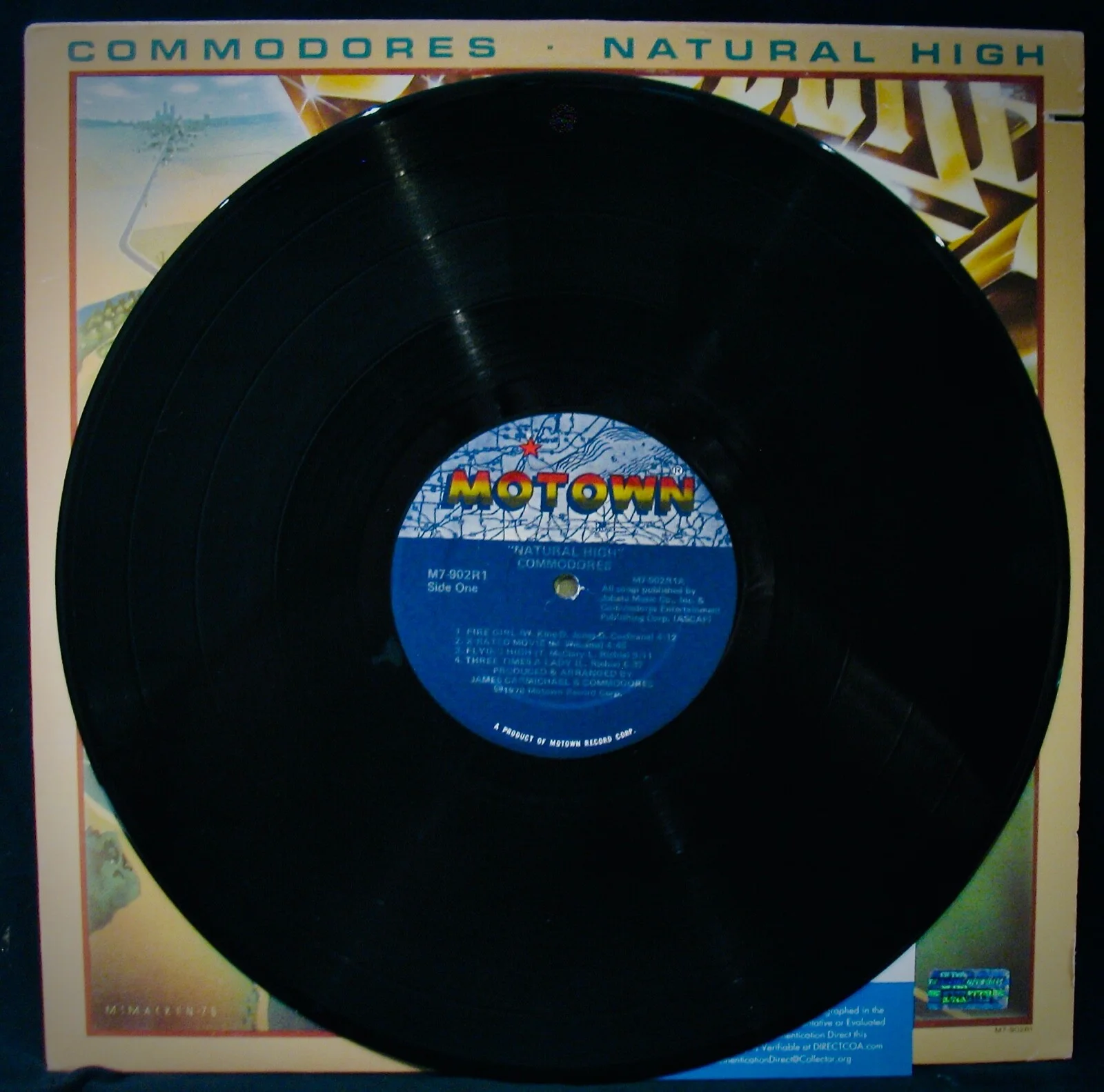 THE COMMODORES~Autographed NATURAL HIGH Album w/COA+Hologram~Soul & Funk, изображение 3