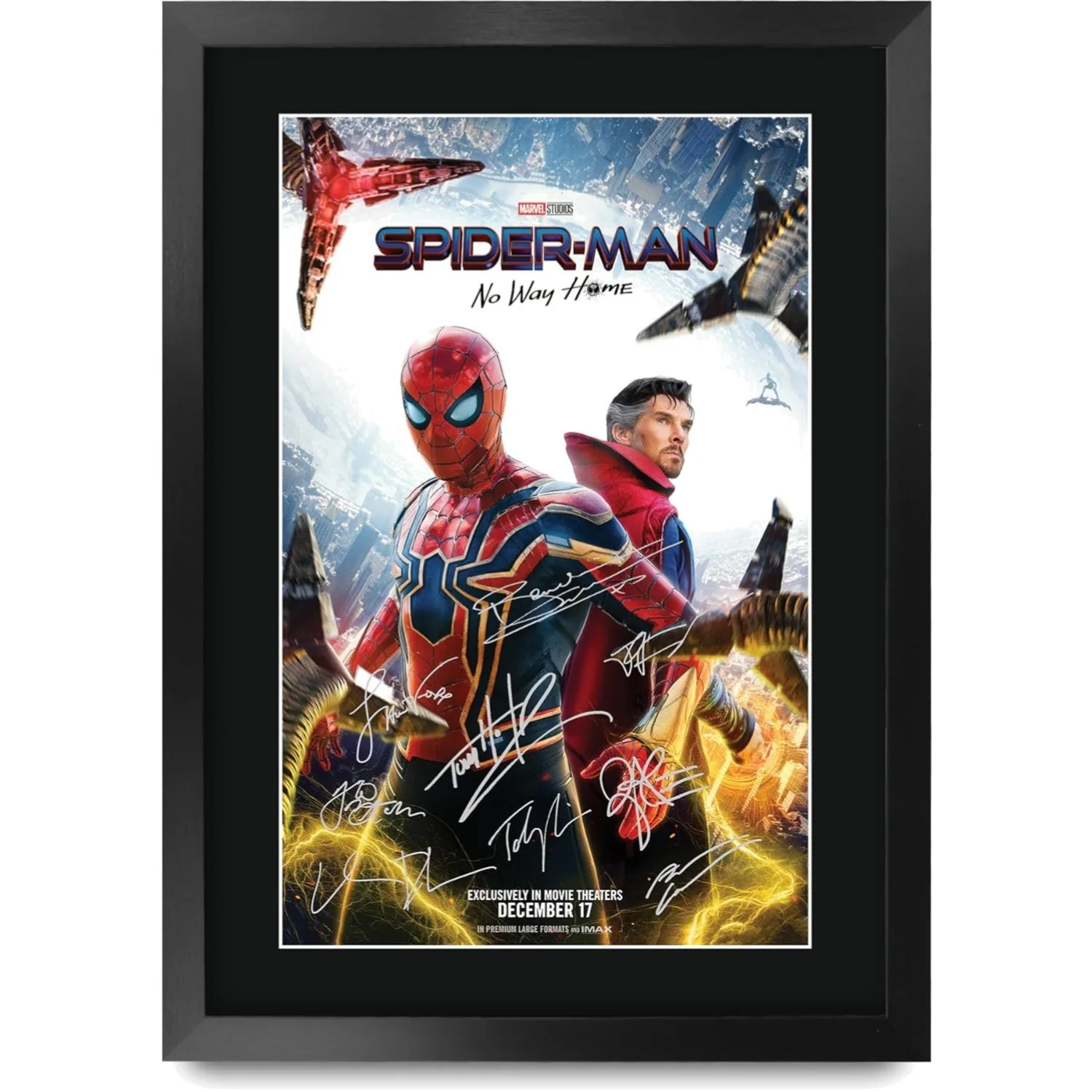 Tom Holland — Signed Spider-Man Movie Poster, 16x12 Framed Print for Living Room Decor