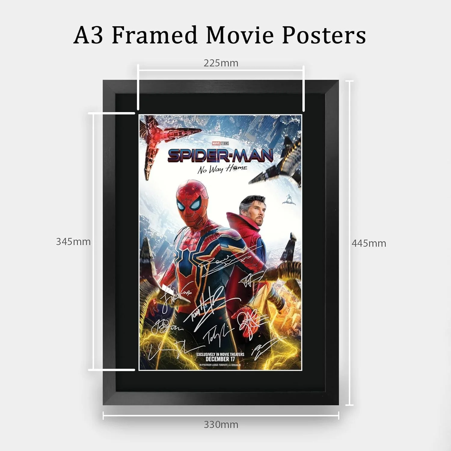 Tom Holland — Signed Spider-Man Movie Poster, 16x12 Framed Print for Living Room Decor, изображение 4
