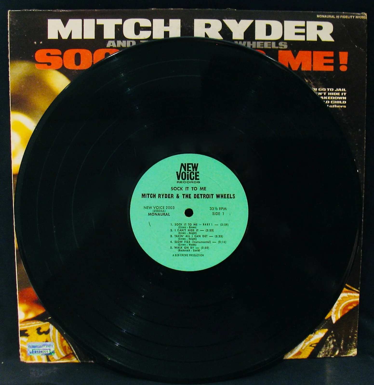 MITCH RYDER • Autographed SOCK IT TO ME Album~With Hologram/COA~Detroit Rock, изображение 3