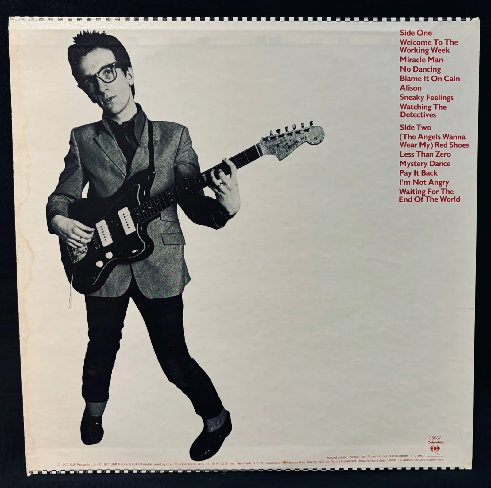 ELVIS COSTELLO~Signed MY AIM IS TRUE Promo/DJ Album~Near Mint Vinyl~Alison, изображение 3