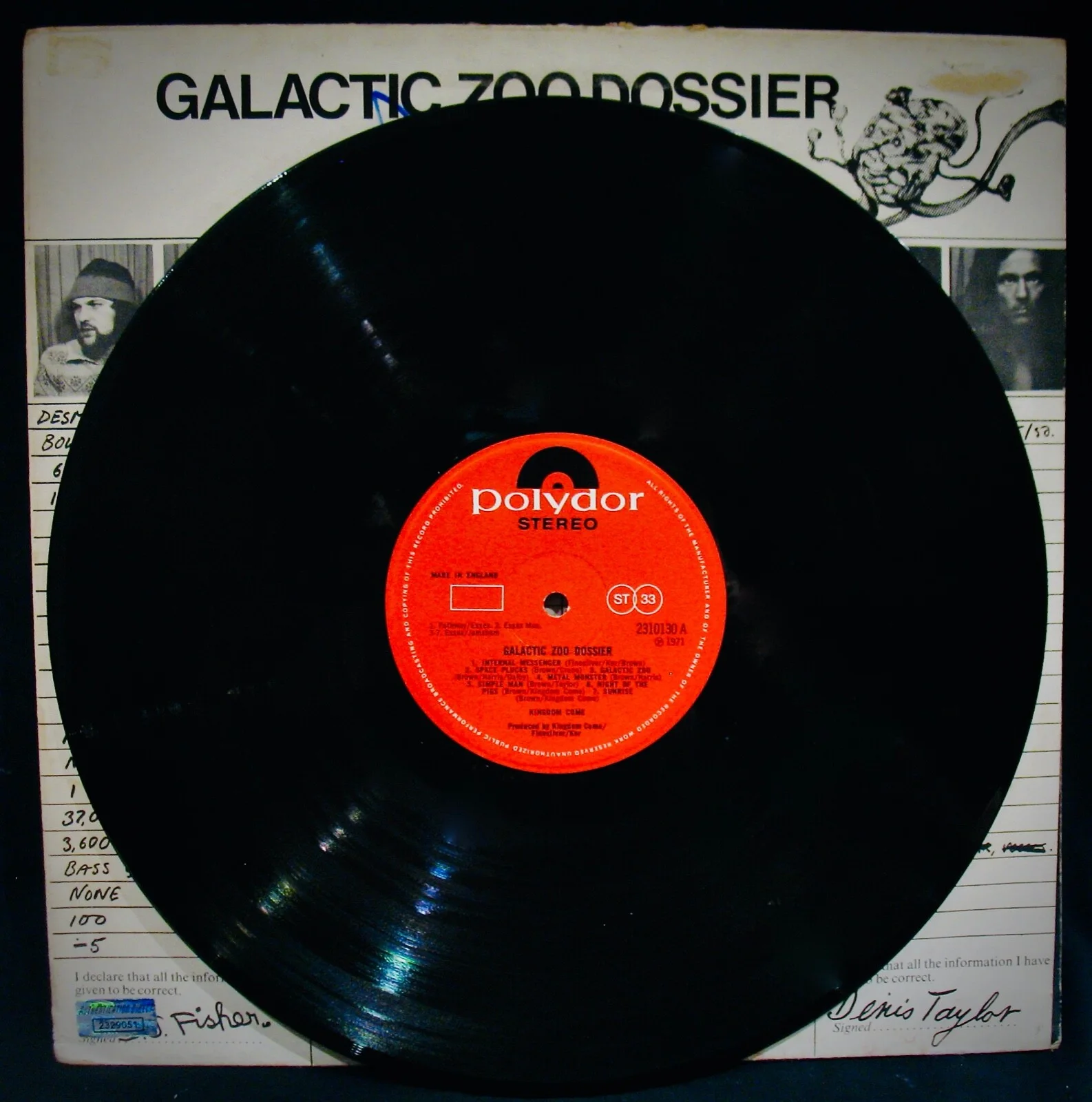 ARTHUR BROWN & RANDY CALIFORNIA Signed GALACTIC ZOO DOSSIER Album w/COA+Hologram, изображение 2