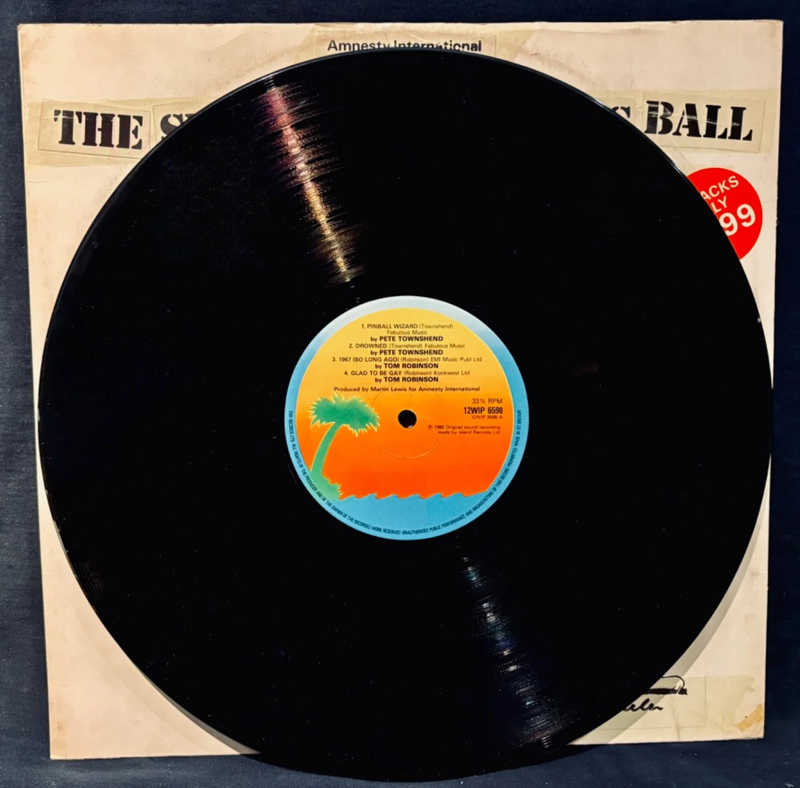 PETE TOWNSHEND Signed THE SECRET POLICEMAN'S BALL Promo/DJ Import Album~THE WHO, изображение 2