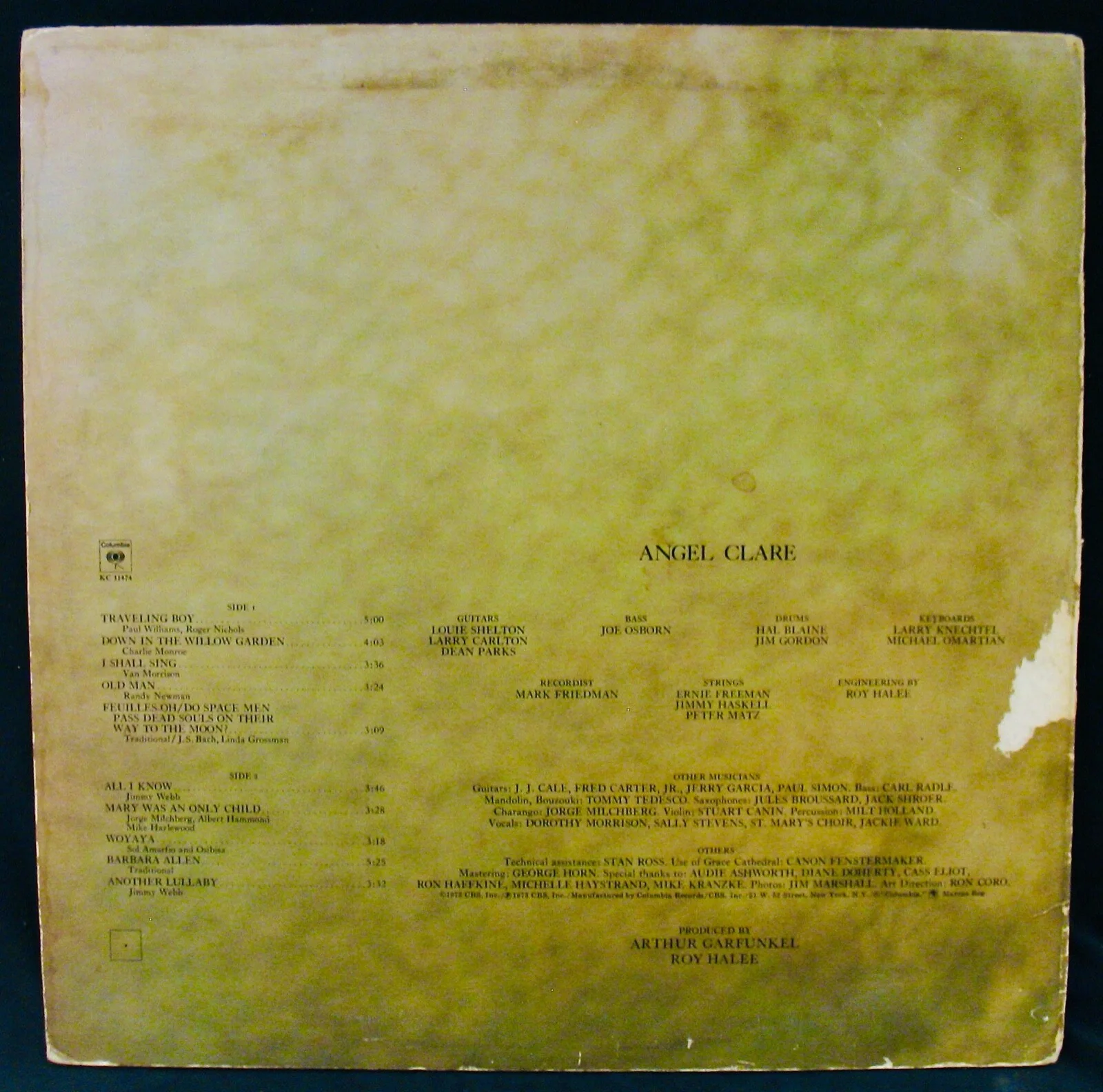 ART GARFUNKEL~Autographed ANGEL CLARE Album w/COA+Hologram~Simon & Garfunkel, изображение 4