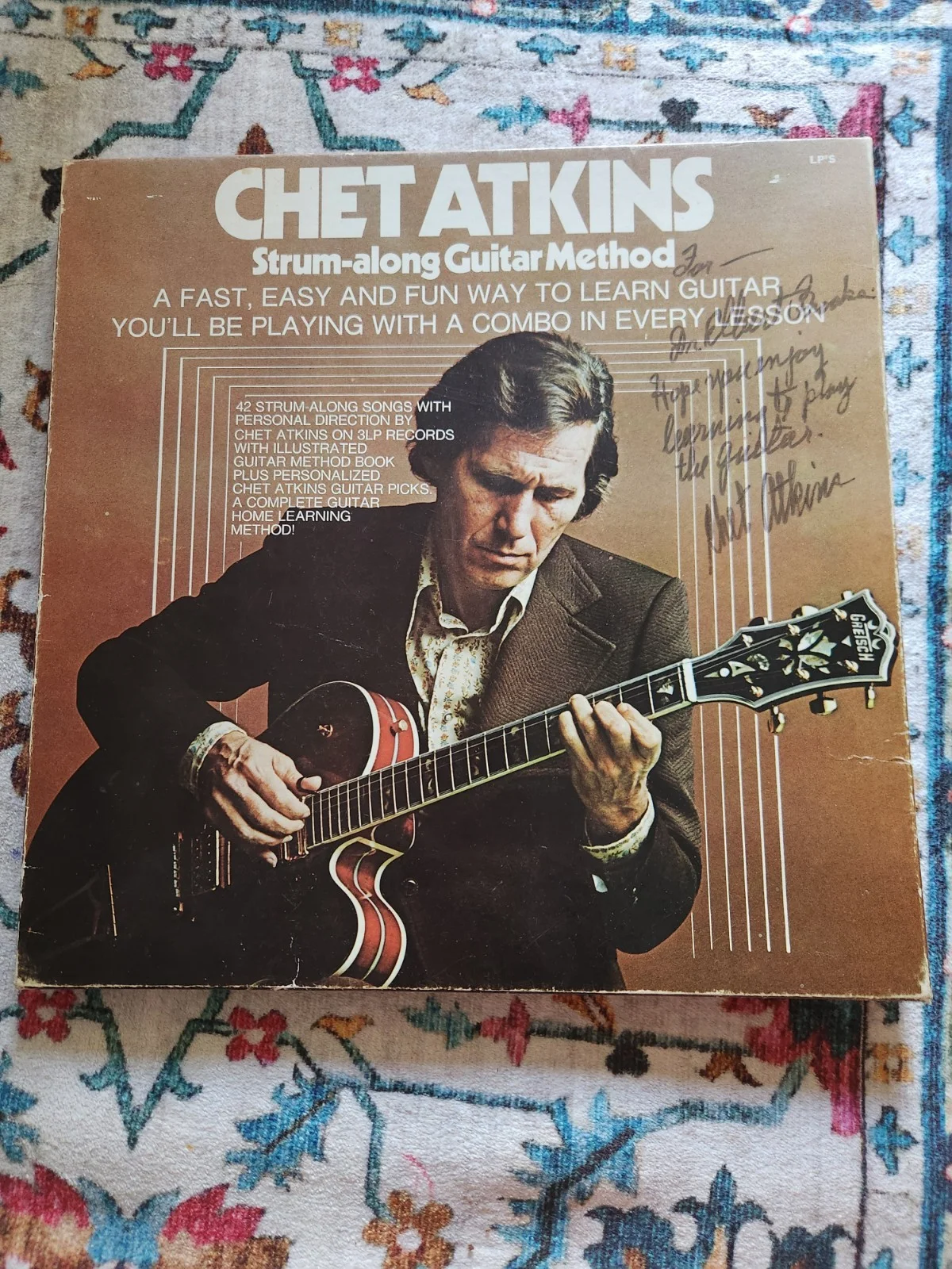 CHET AKINS signed record autographed album vinyl lp, image 2