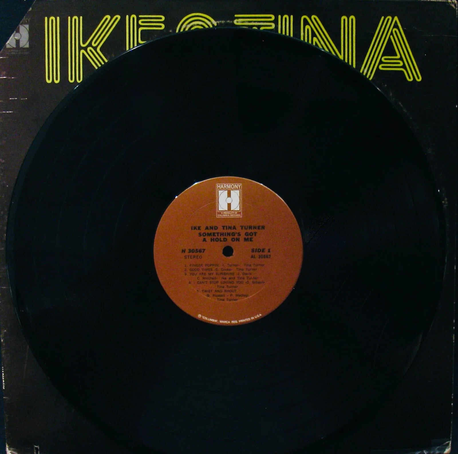 TINA TURNER~Signed SOMETHING'S GOT A HOLD ON ME Album~HARMONY #30567~Ike Turner, изображение 2