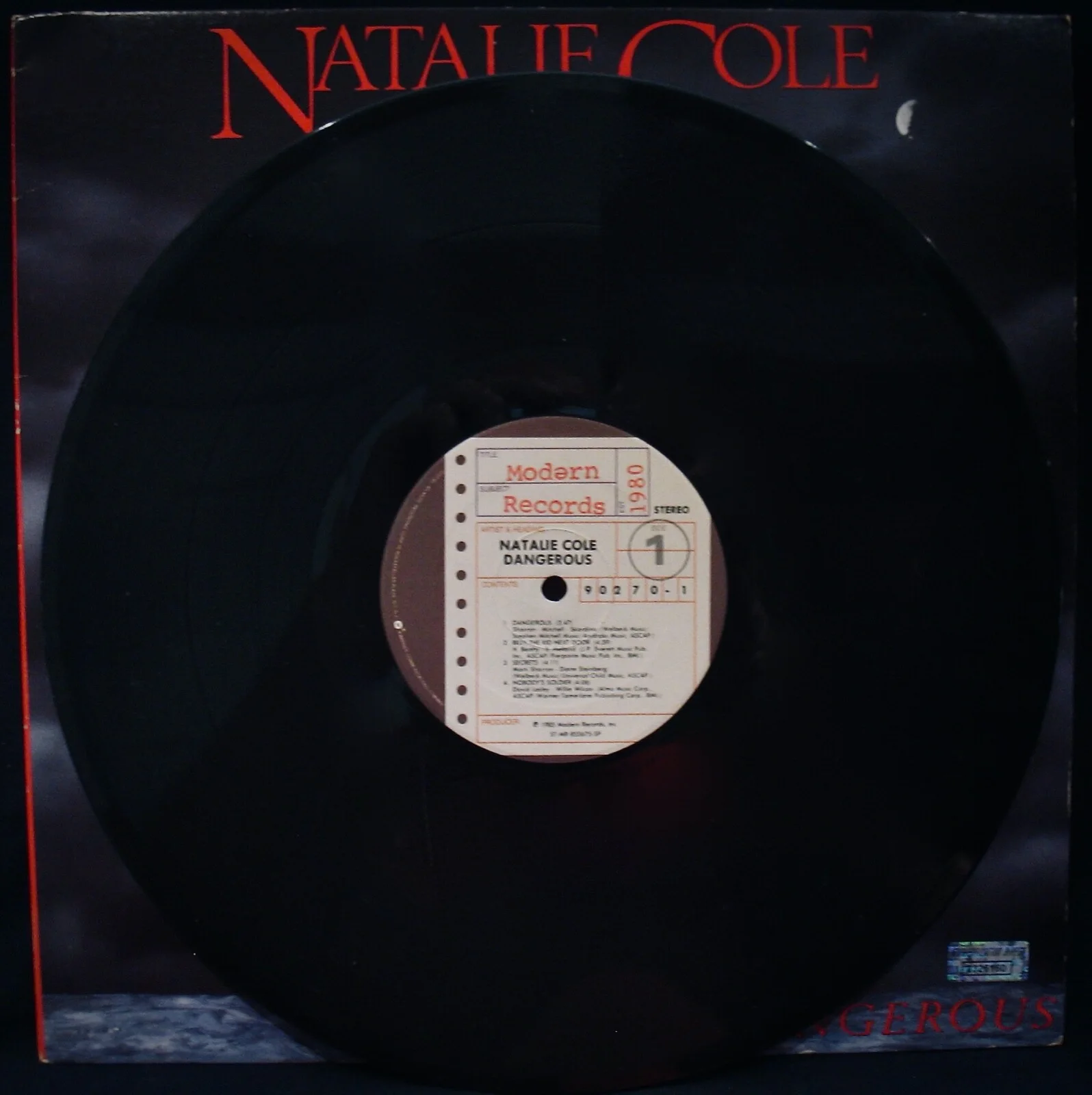 NATALIE COLE~Autographed DANGEROUS Album w/COA+Hologram~Near Mint~NAT KING COLE, изображение 3