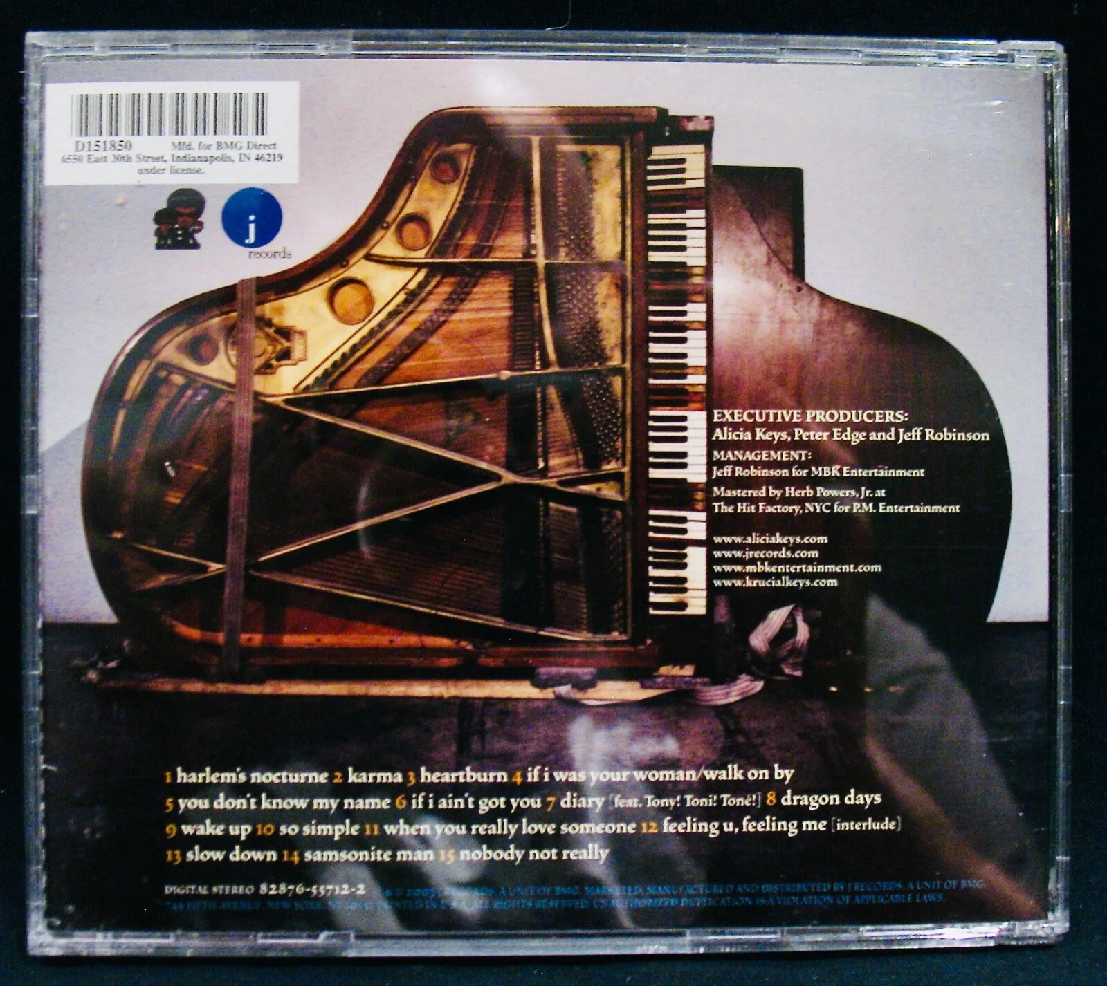 ALICIA KEYS Signed THE DIARY OF ALICIA KEYS CD~If I Ain't Got You~R&B~Soul, изображение 3