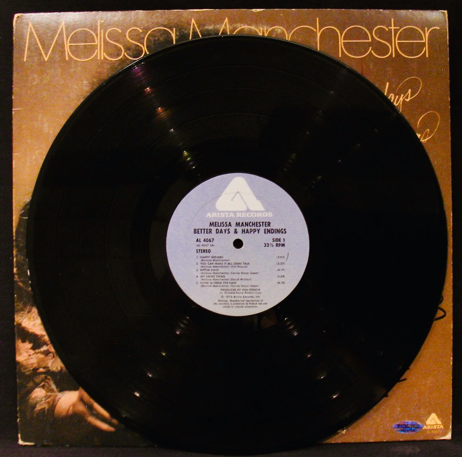 MELISSA MANCHESTER~Autographed BETTER DAYS & HAPPY ENDINGS Album w/COA+Hologram, изображение 3