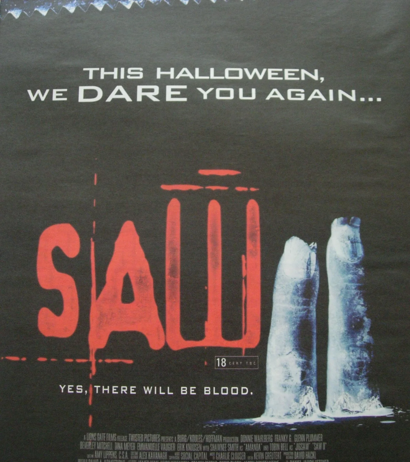 SAW+Halloween+Movie+Film+POSTER+AD+RARE ORIGINAL 2005+FRAMED+EXPRESS WORLD SHIP, изображение 2