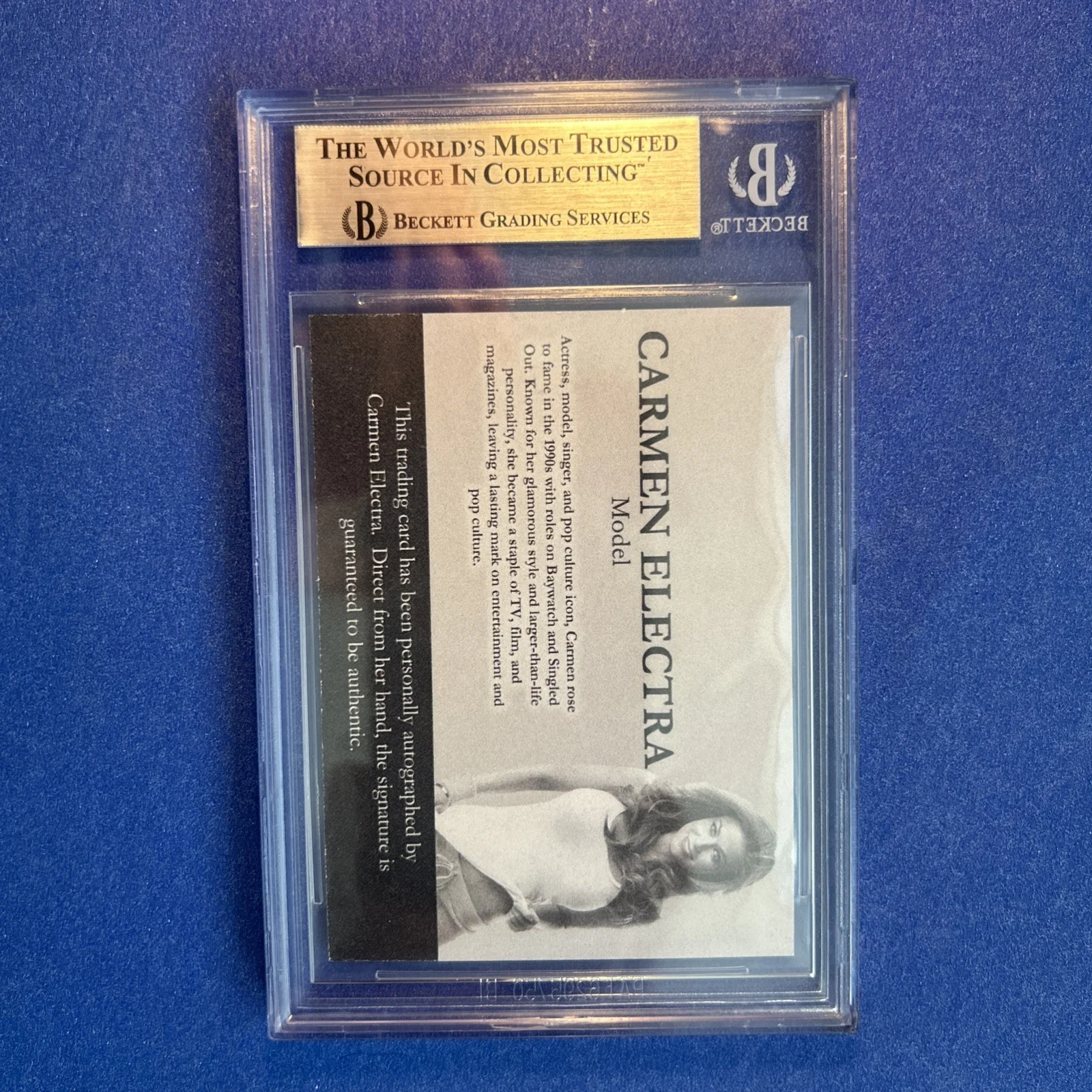 Carmen Electra Autographed Trading Card Beckett Authenticated, image 2
