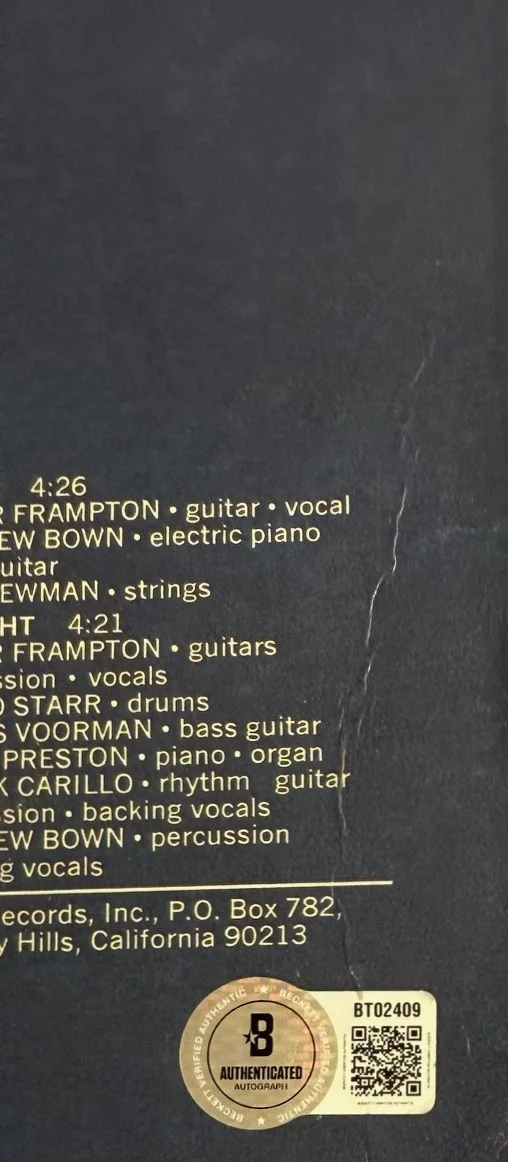 BECKETT signed PETER FRAMPTON autographed "WIND OF CHANGE" Album, image 5