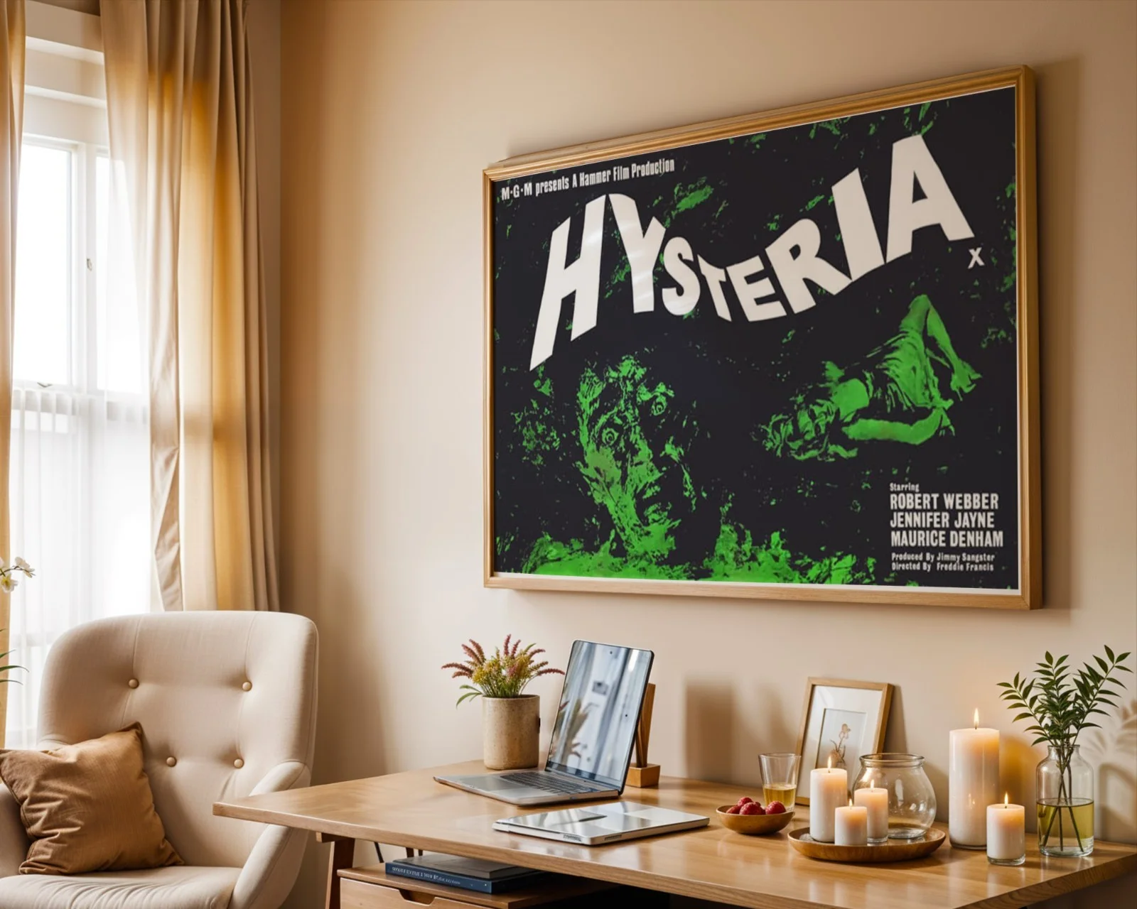 Hysteria - 1965 Hammer Horror Film - Restored 40" x 30" UK Quad Poster, image 4