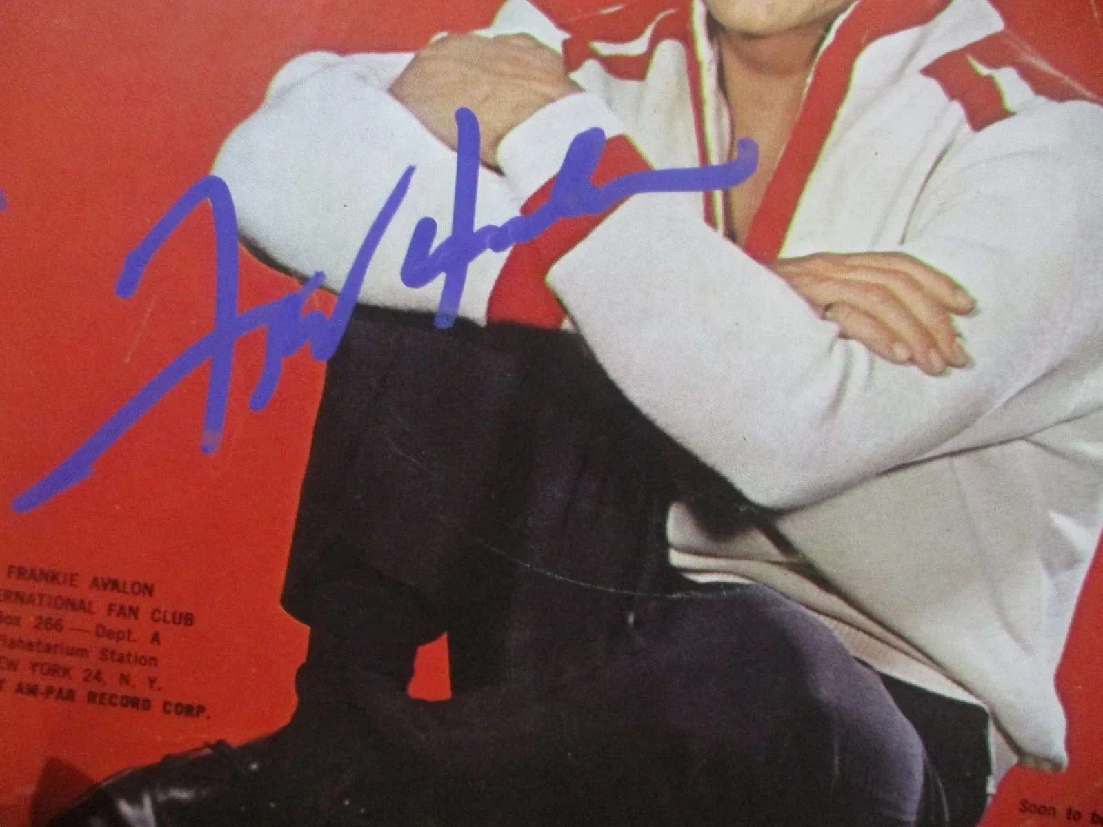 FRANKIE AVALON authentic signed/autographed TOGETHERNESS vinyl record 45, image 3