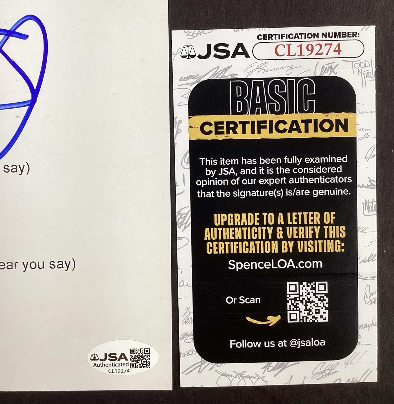 Backstreet Boys Signed Lyric Sheet I Want It That Way Pop Music Auto JSA, image 5