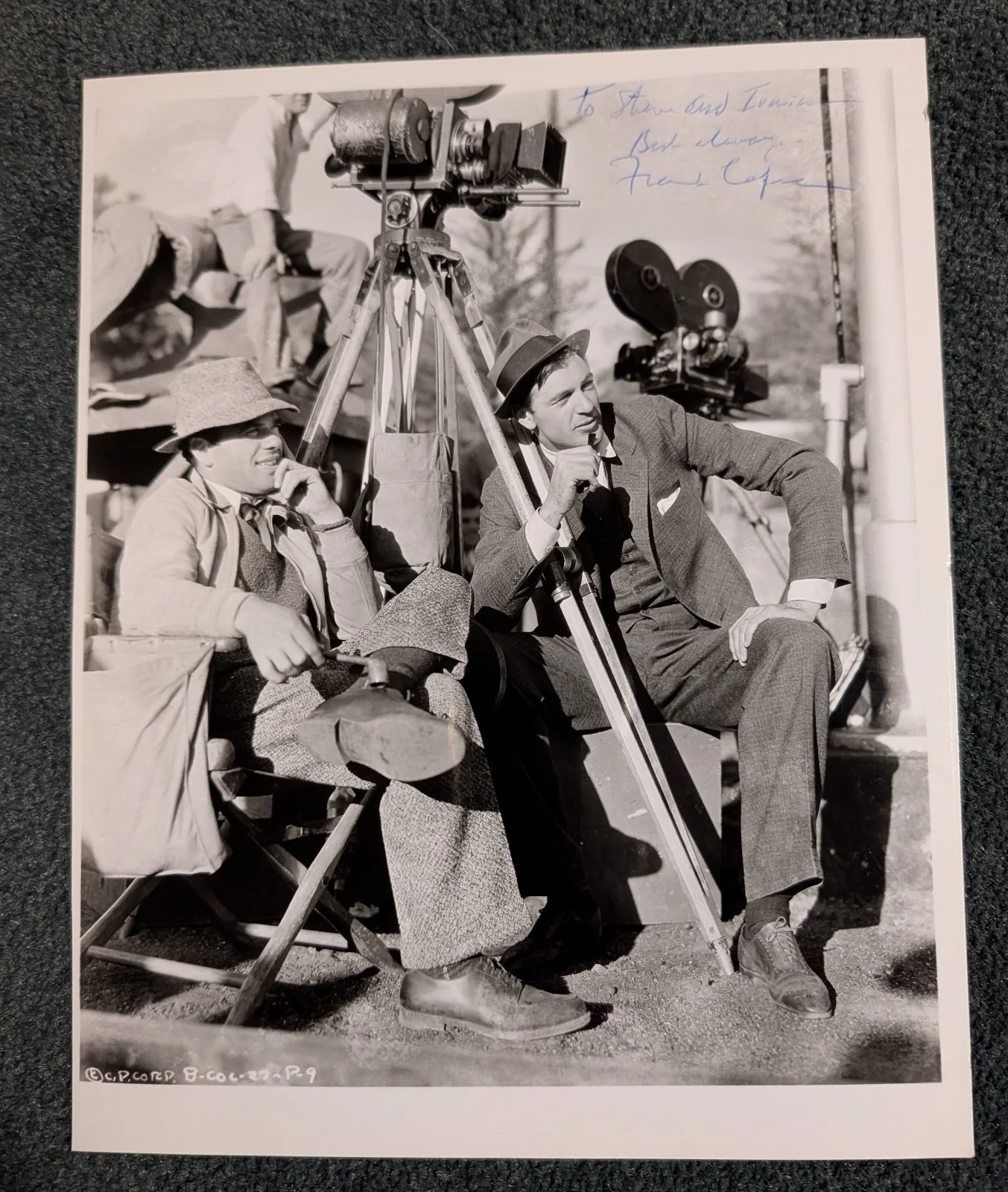 Frank Capra — WOW! MOVIE DIRECTOR FRANK CAPRA ON-SET original AUTOGRAPHED 8x10 PHOTO!