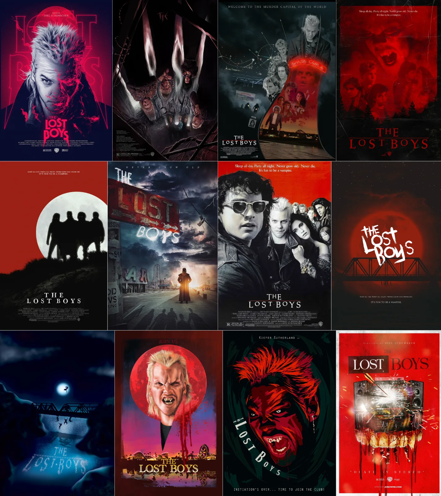 Large A0 A1 A2 A3 A4 A5 The Lost Boys 1987 Movie Wall Art Posters 12 Variations, изображение 2