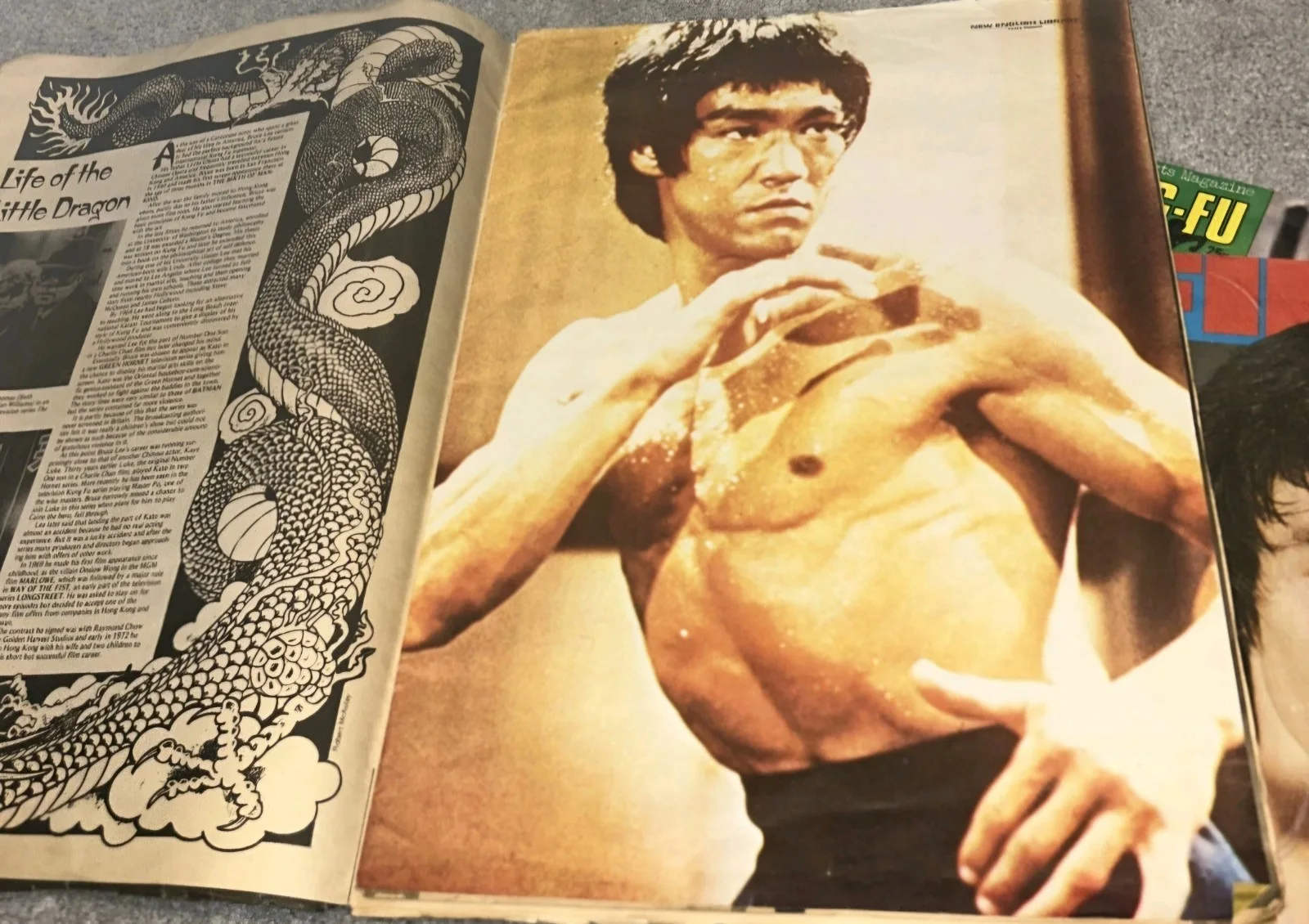 Bruce Lee King of kung fu nel Magazine Very Old complete jumbo sized, изображение 3