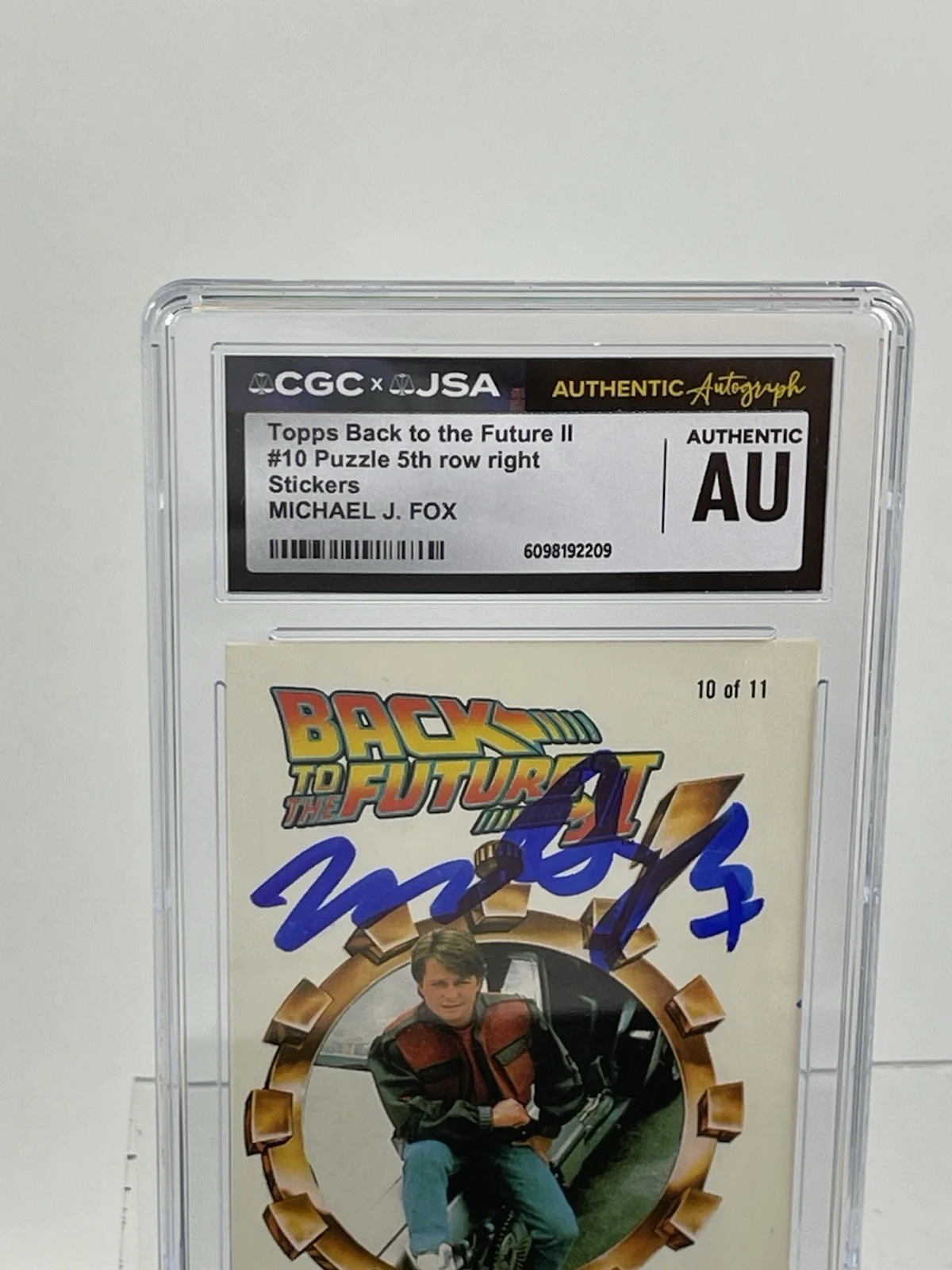 Michael J Fox — Michael J Fox Hand Signed Trading Card Sicker Back to The Future CGC/JSA Slabbed, image 4