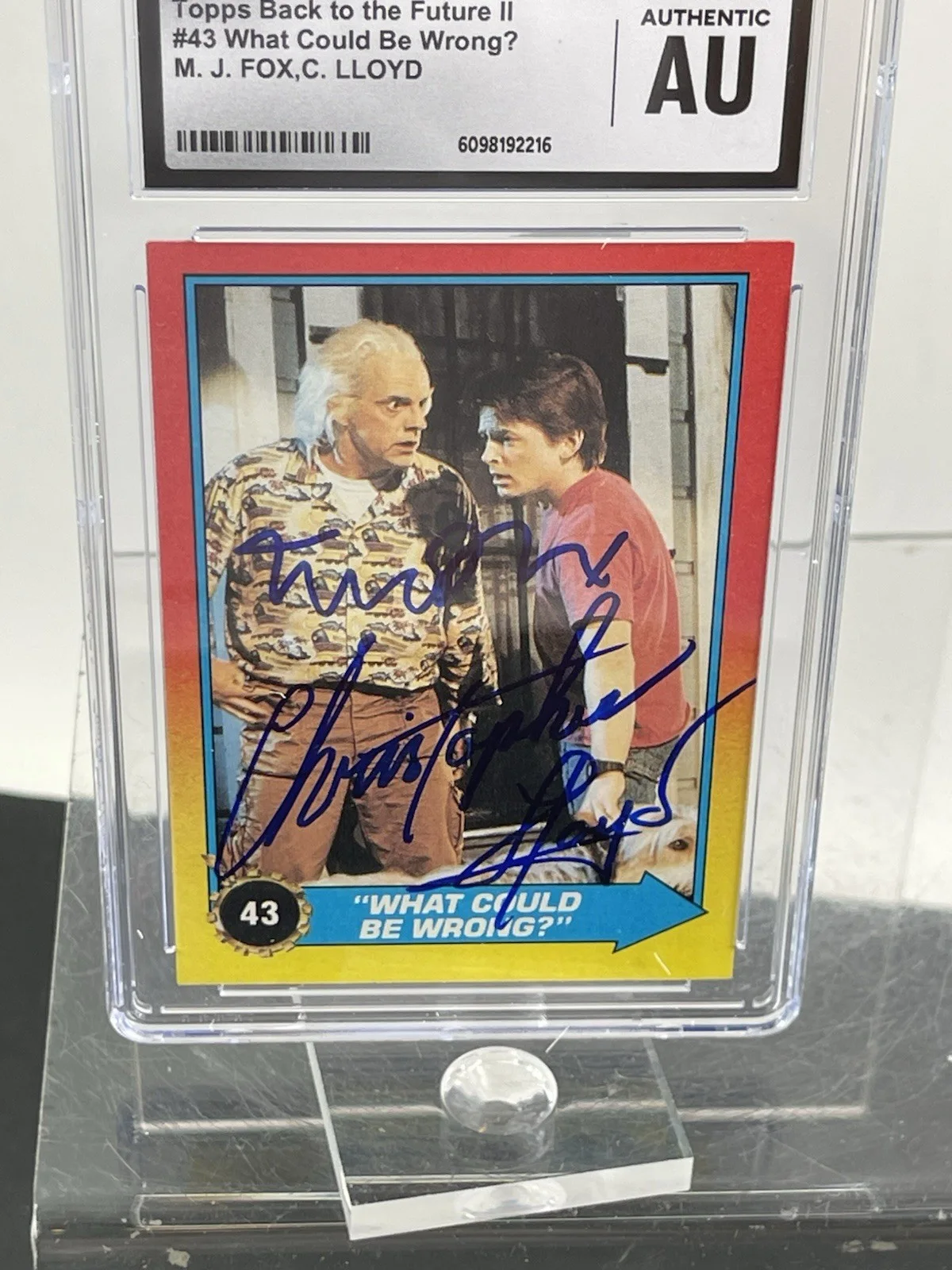 Michael J Fox — Michael J Fox L & loyd Signed Trading Card Back to The Future CGC/JSA Slabbed, изображение 3