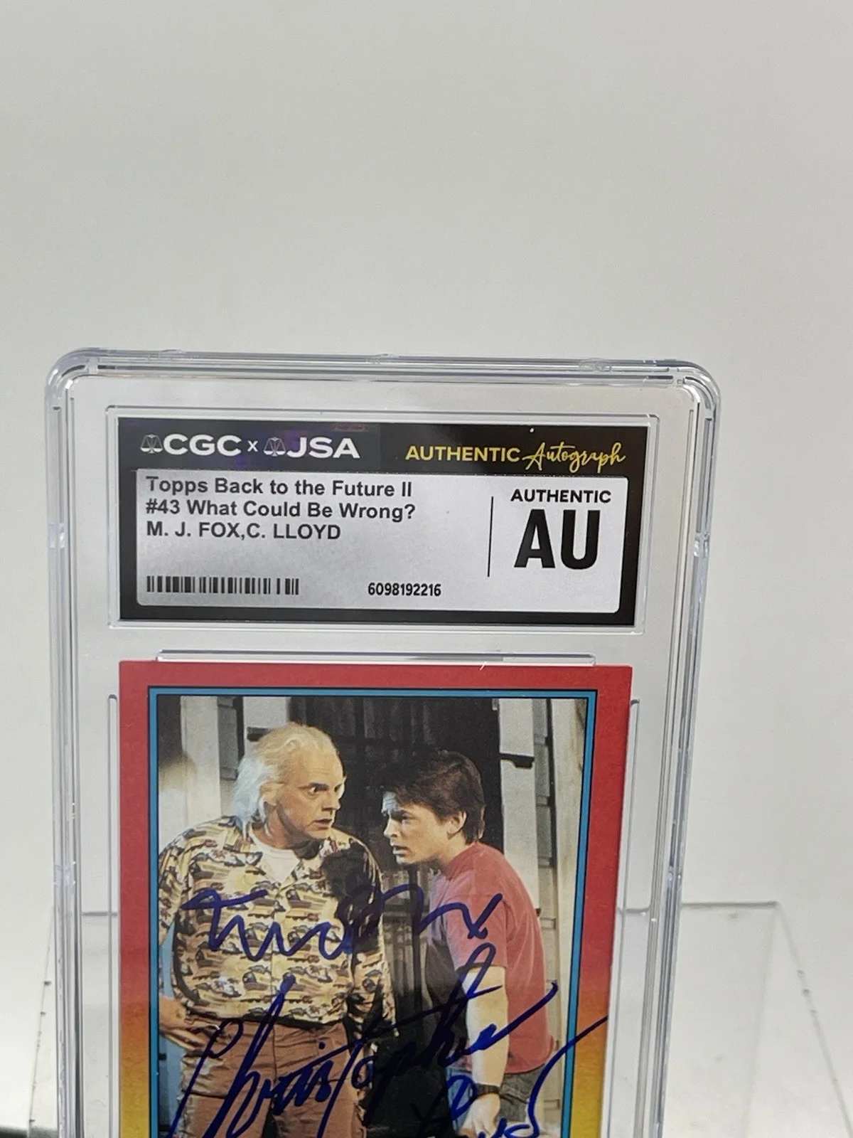 Michael J Fox — Michael J Fox L & loyd Signed Trading Card Back to The Future CGC/JSA Slabbed, изображение 5