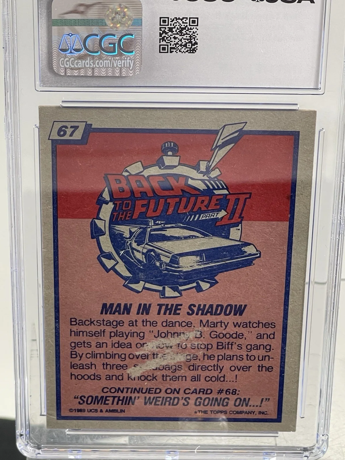 Michael J Fox — Michael J Fox Hand Signed Trading Card Back to The Future CGC/JSA Slabbed, image 5