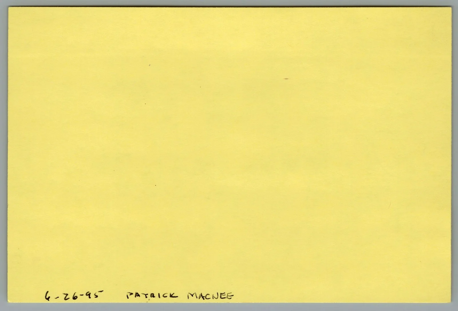 Patrick Macnee — Patrick Macnee Signed 4x6 Index Card The Avengers Autographed, image 2
