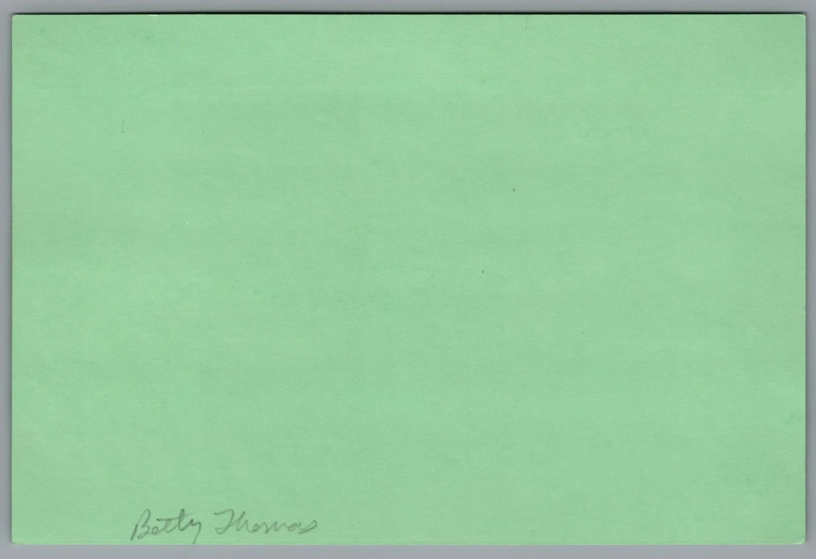 Betty Thomas — Betty Thomas Signed 4x6 Index Card Hill Street Blues Autographed, image 2