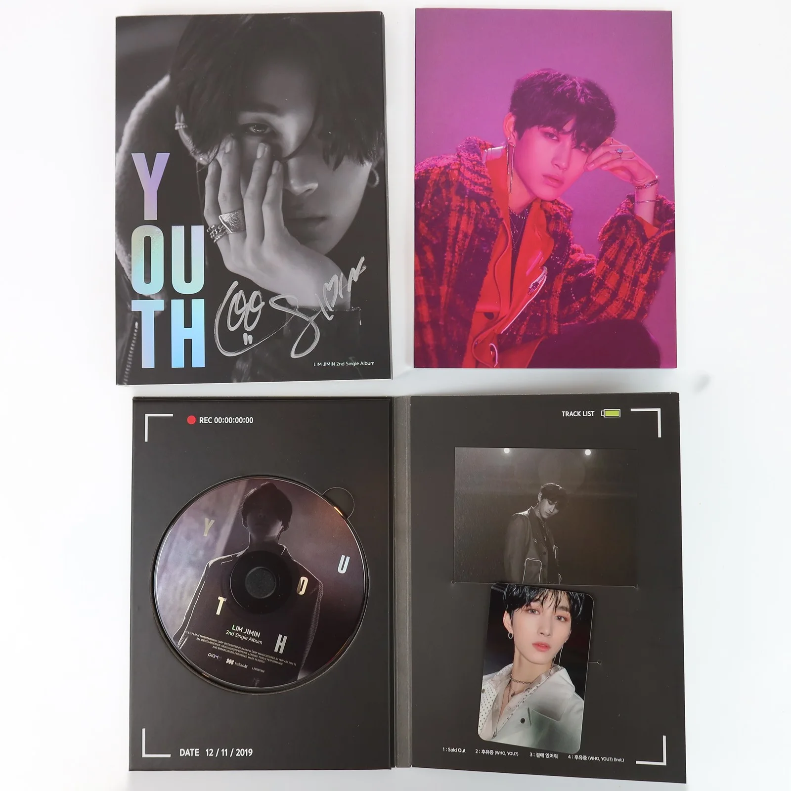 Lim Jimin - Youth 2nd Single Album Signed Autographed CD 2019 Just B, изображение 2