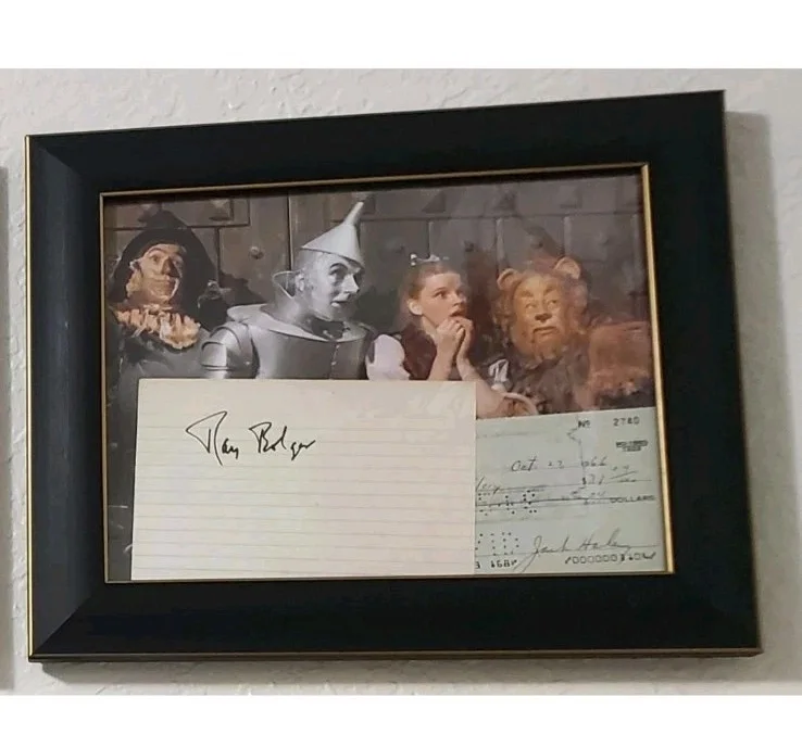 Ray Bolger — Ray Bolger, Jack Haley Signed Original Framed Photo The Wizard of Oz Autograph