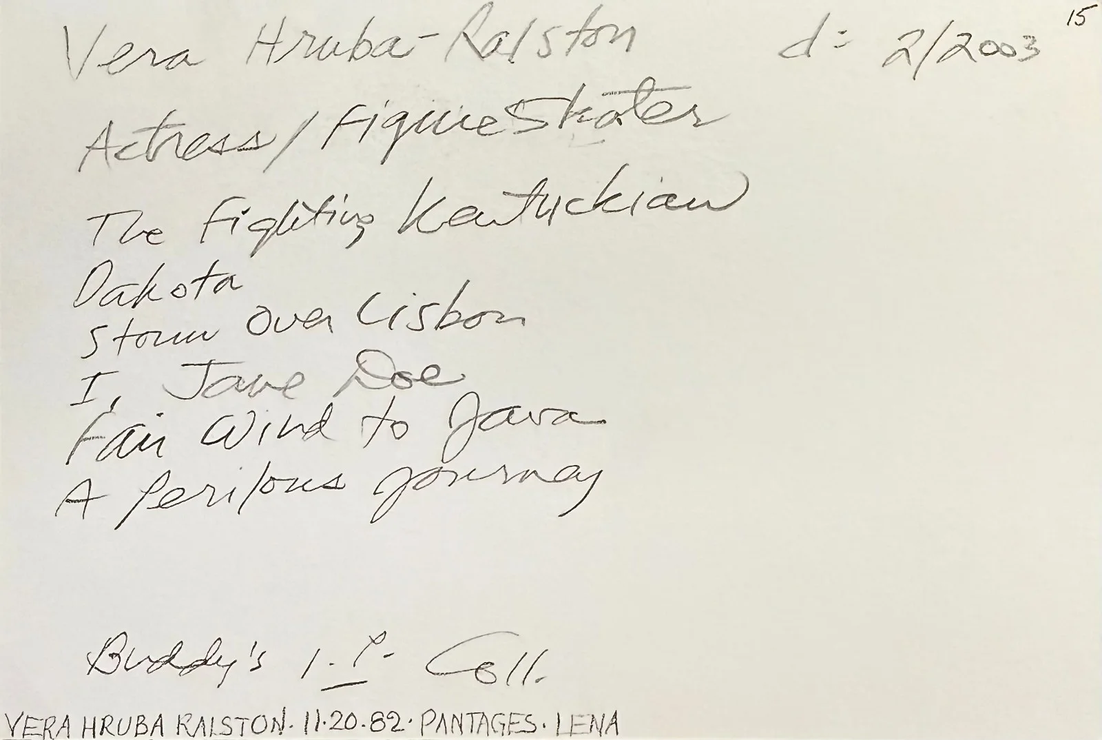 Vera Ralston — VERA RALSTON Signed Autograph 4x6 INDEX CARD The Lady and the Monster SURRENDER, image 4