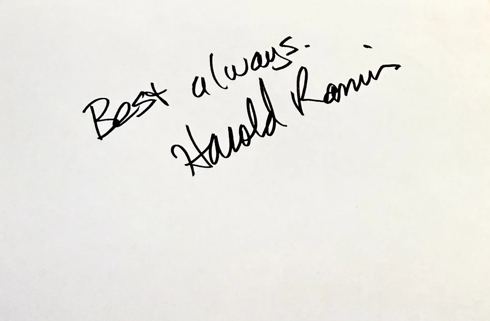 Harold Ramis — HAROLD RAMIS Autographed Signed 4x6 INDEX CARD GHOSTBUSTERS JUNE 10, 1984 SIGNED, image 3