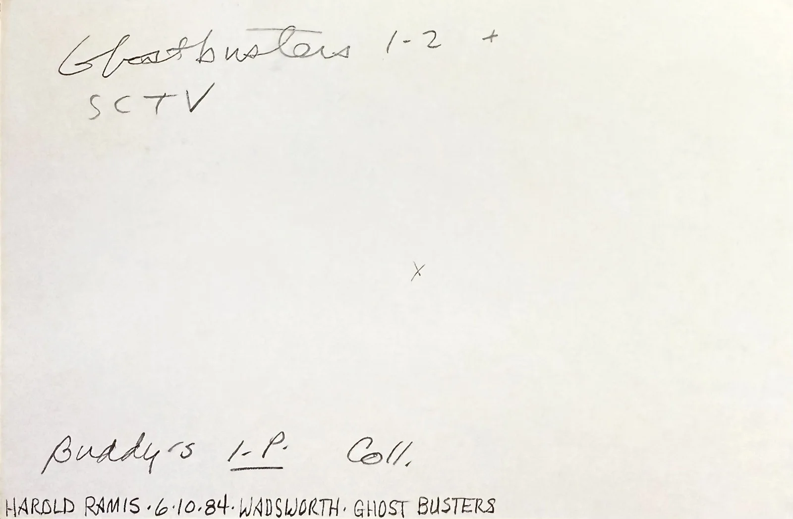 Harold Ramis — HAROLD RAMIS Autographed Signed 4x6 INDEX CARD GHOSTBUSTERS JUNE 10, 1984 SIGNED, image 4