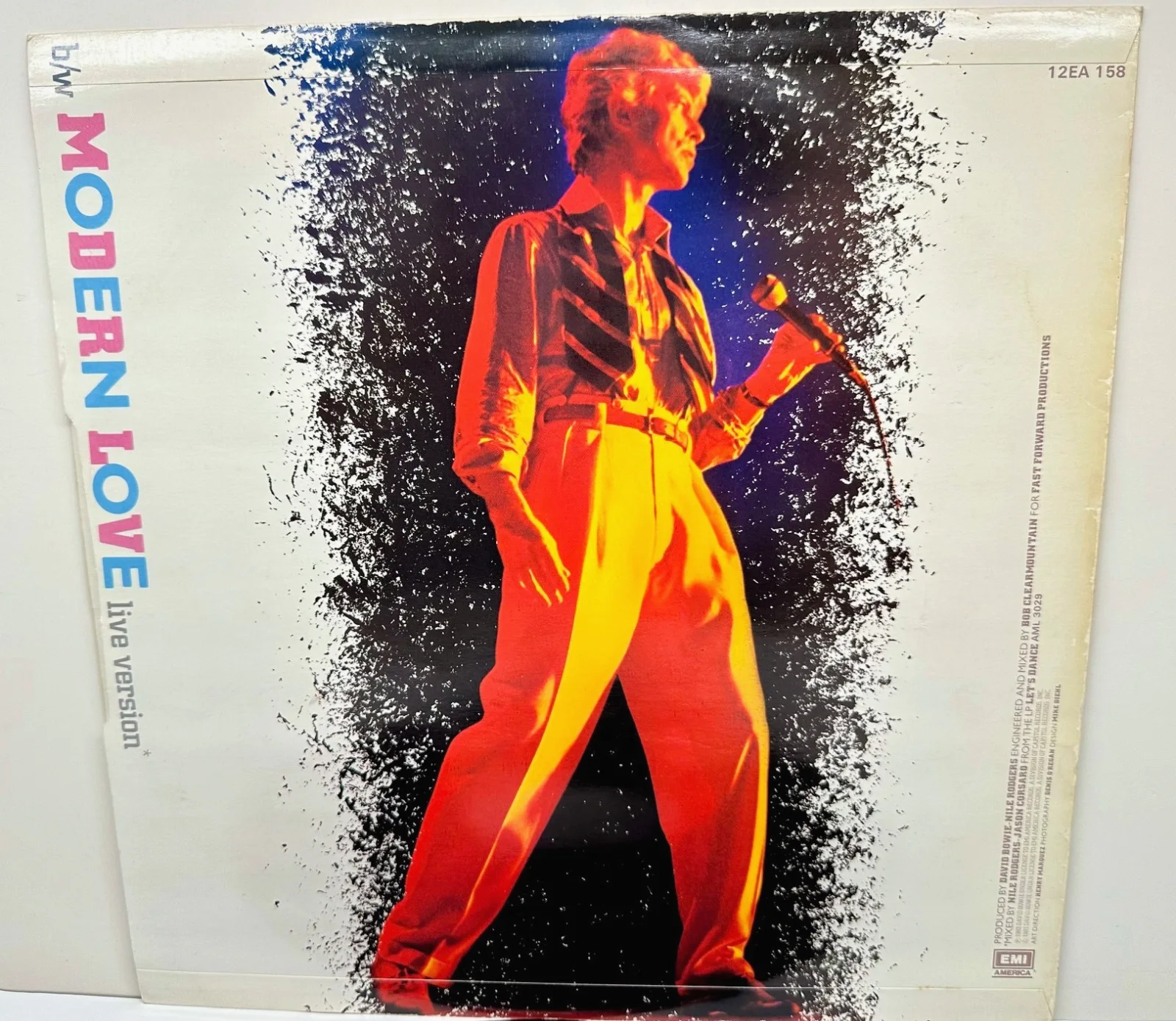 1983 David Bowie Signed Modern Love 12" LP Single VTG Autograph, image 4